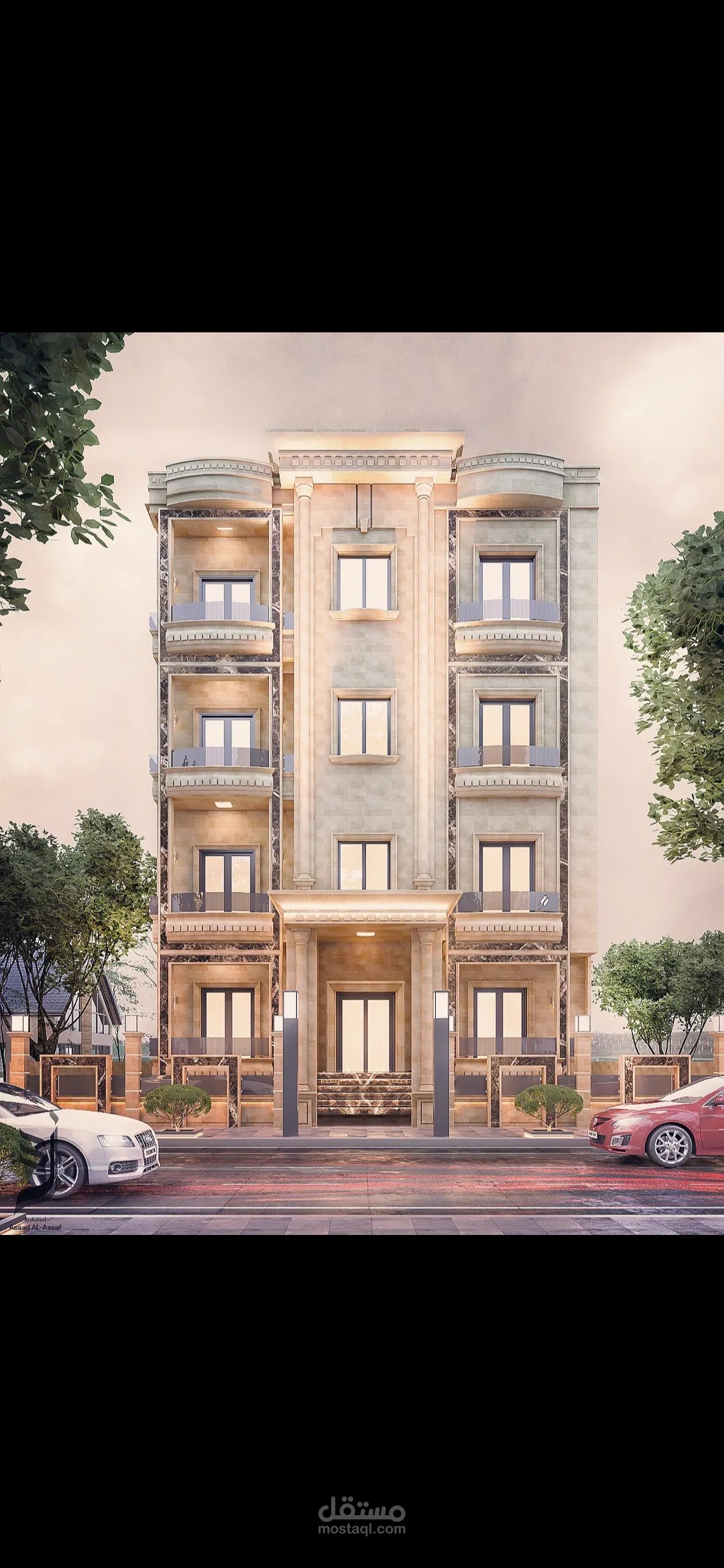 Residential Building Facade Design & Execution – Aleppo