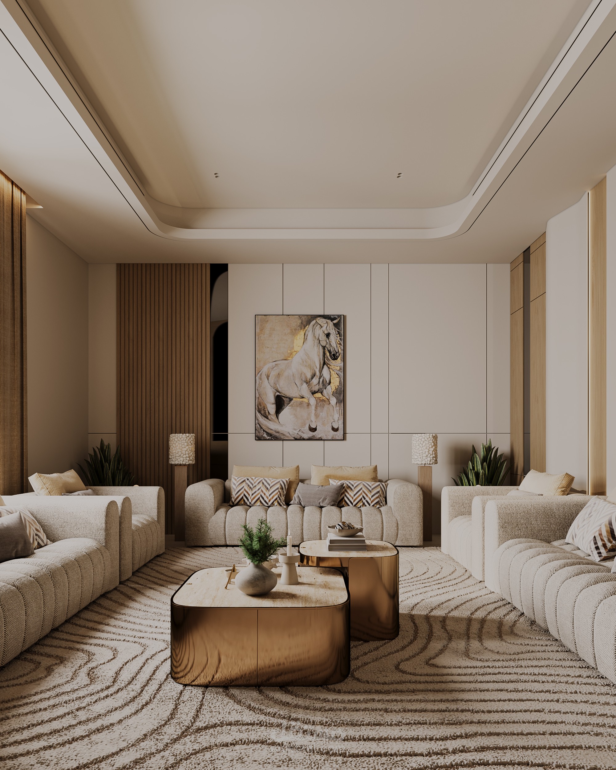 Modern Majlis Design - Warm Luxury Interior - Muscat, Oman