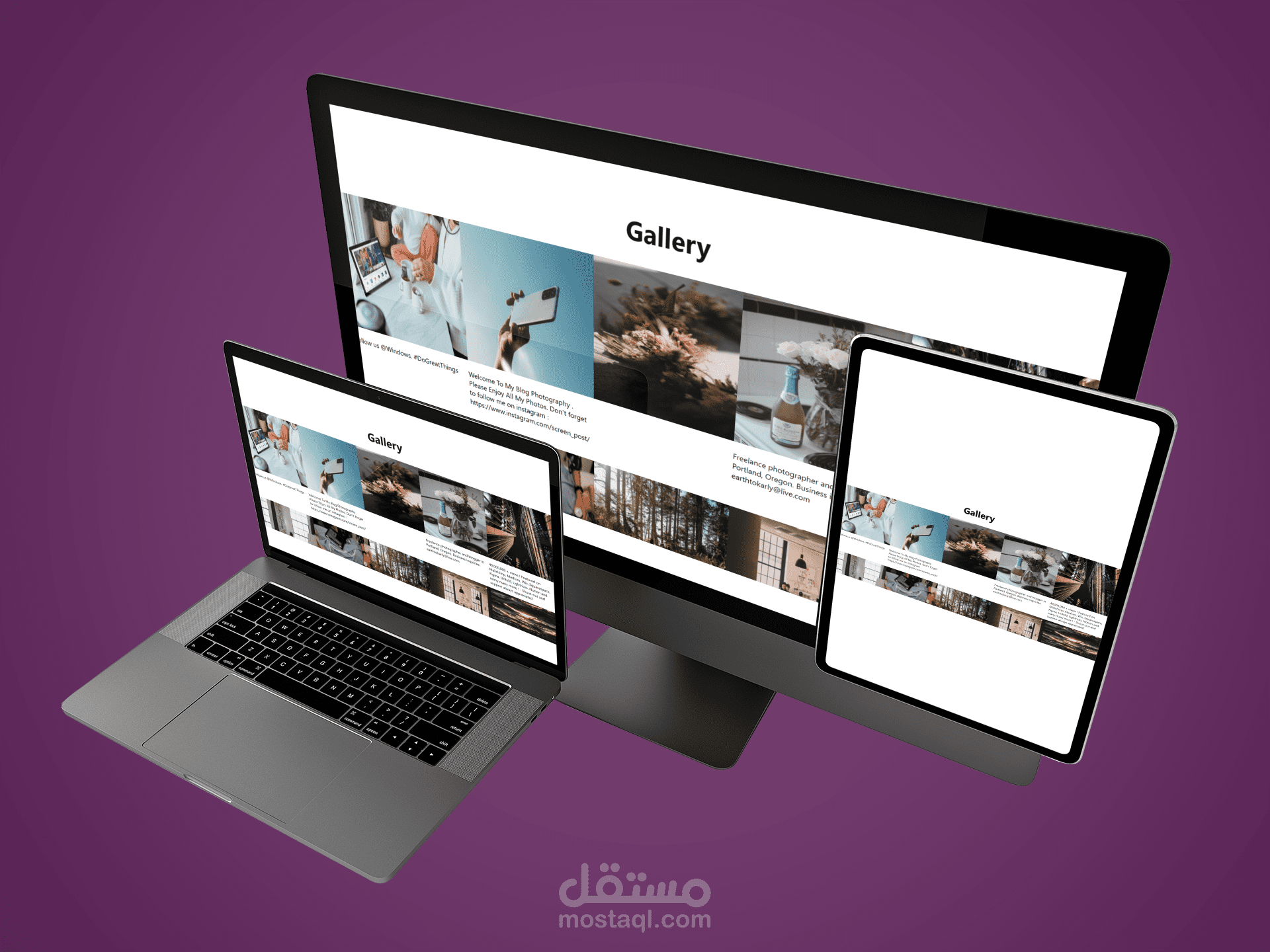 برمجة و تطوير gallery  معرض صور  باستخدام React JS