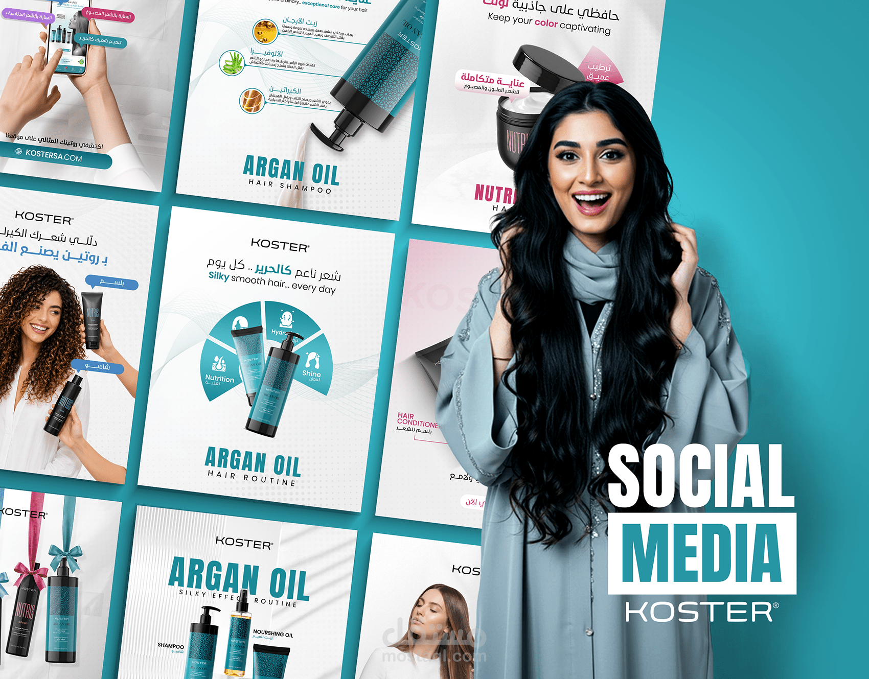 Koster Hair Brand - Social Media Designs
