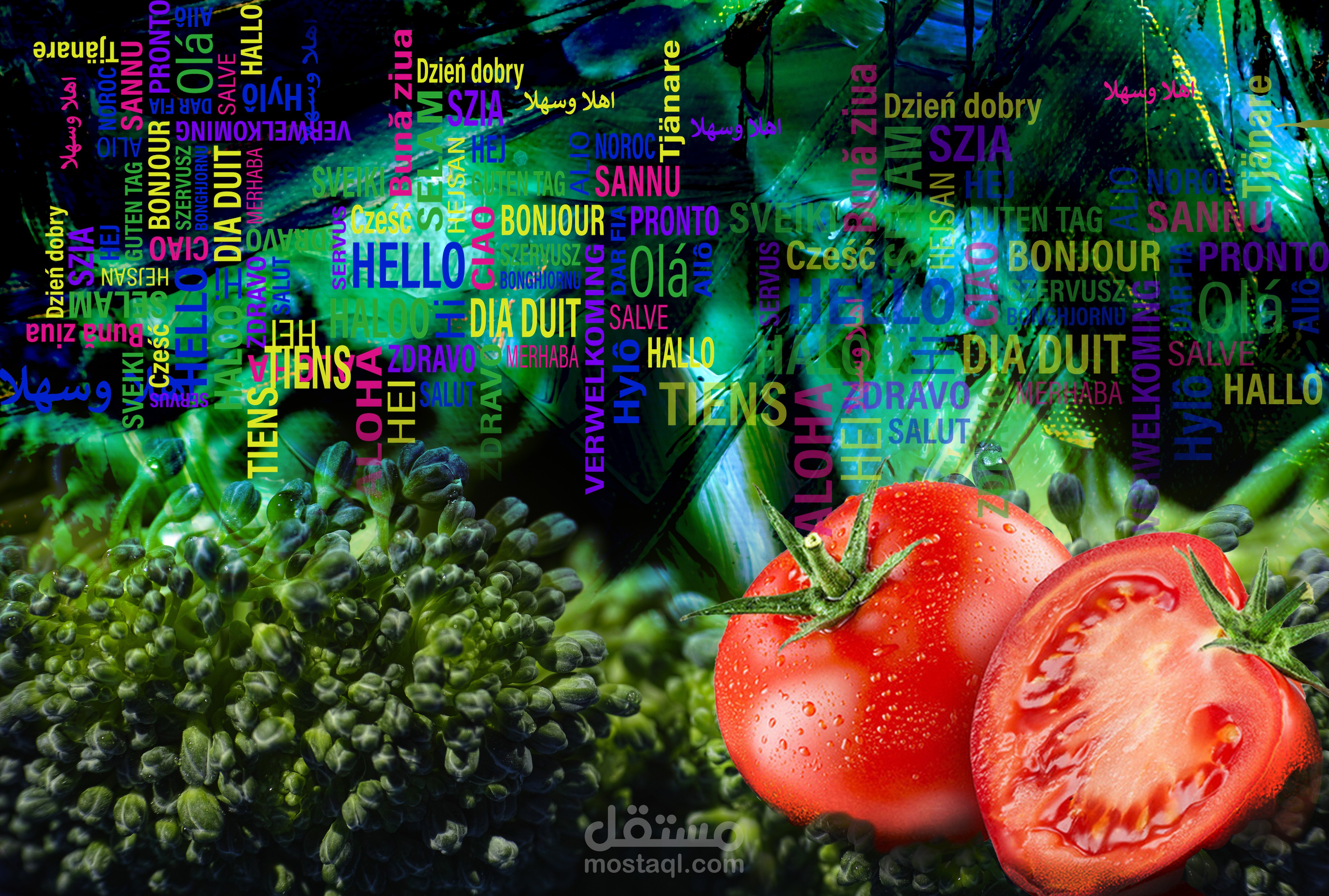 لوحة فى قسم الخضروات لماركت