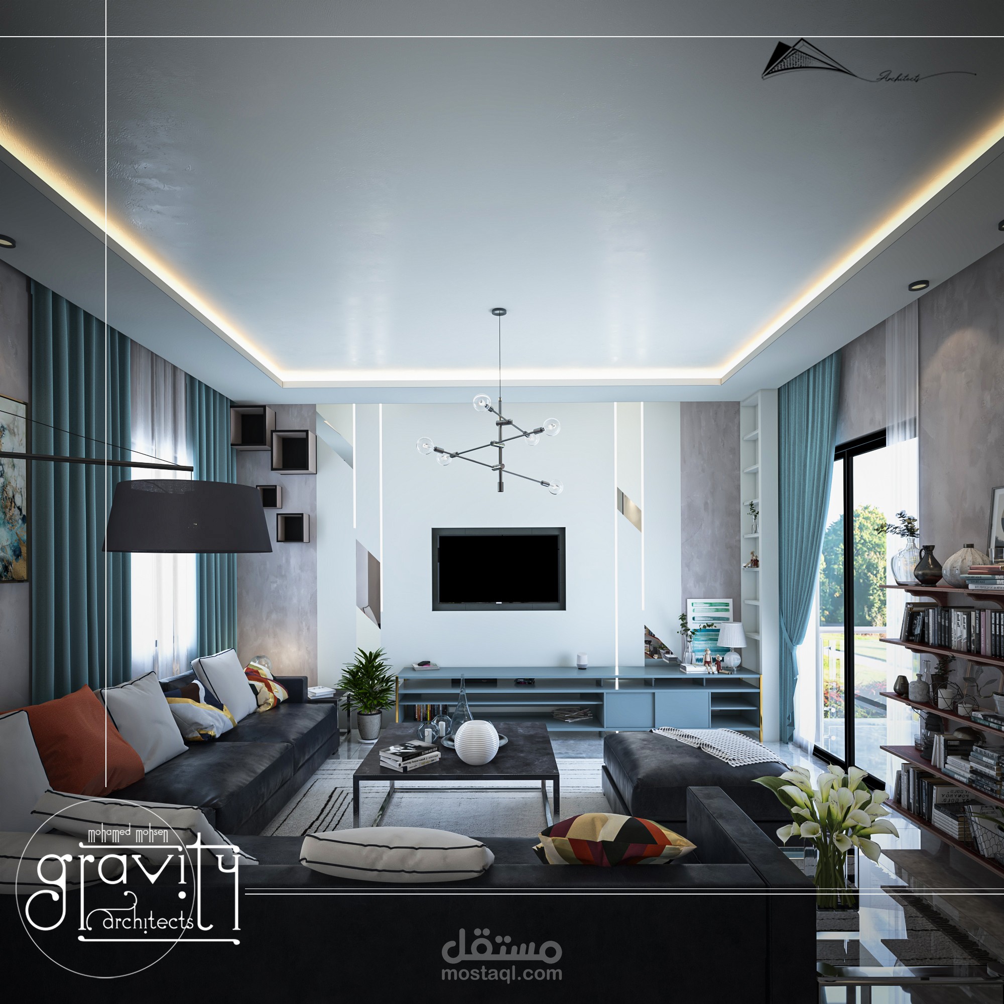 RECEPTION / DINING ROOM / BATHROOM / TEENAGERS ROOM / MASTER-BED ROOM  apartment interior design