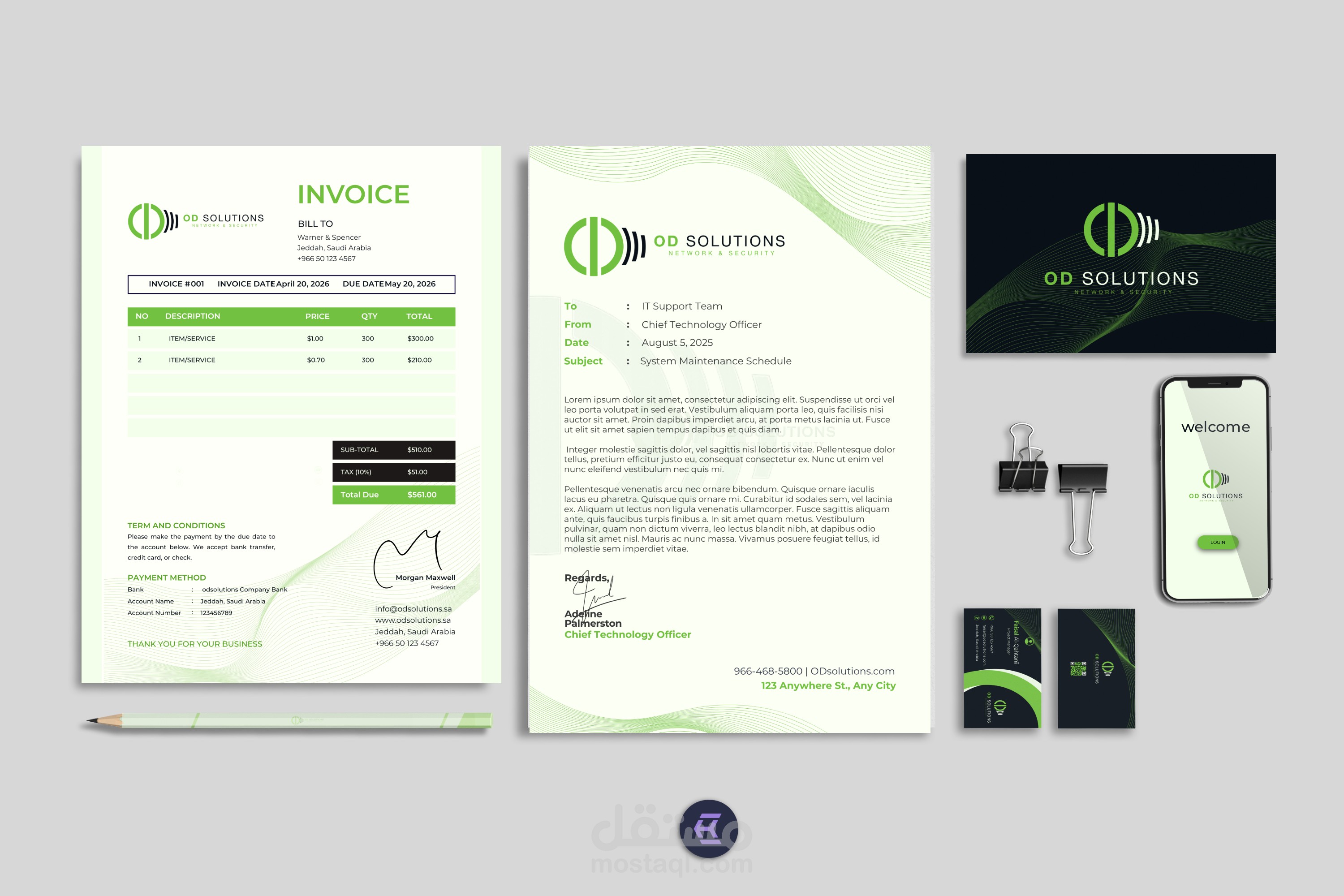 OD Solutions | Complete Visual Identity Design (تصميم هوية بصرية كاملة)