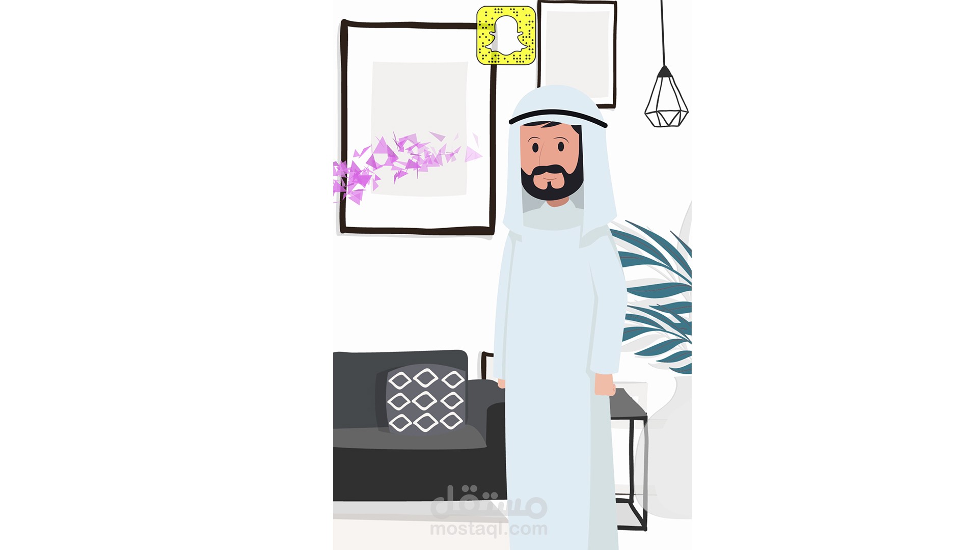 موشن جرافيك سناب شات لمنتج السويلم للعود