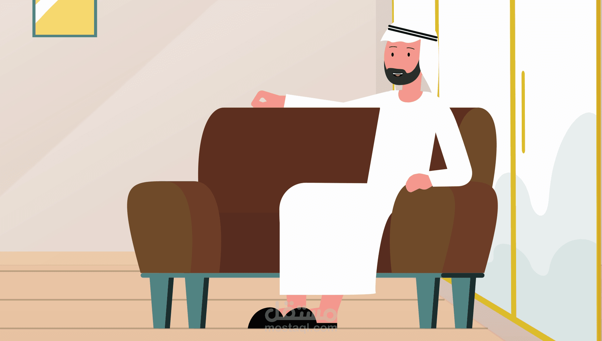 موشن جرافيك لتطبيق القفص الذهبي