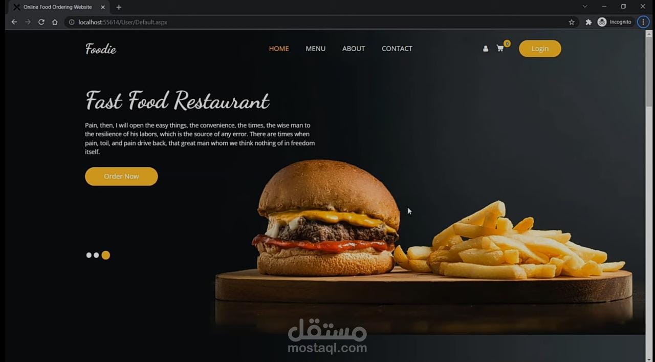 Website Fast food restaurants