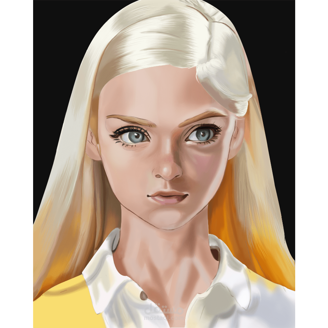 رسم الكتروني لشخصية