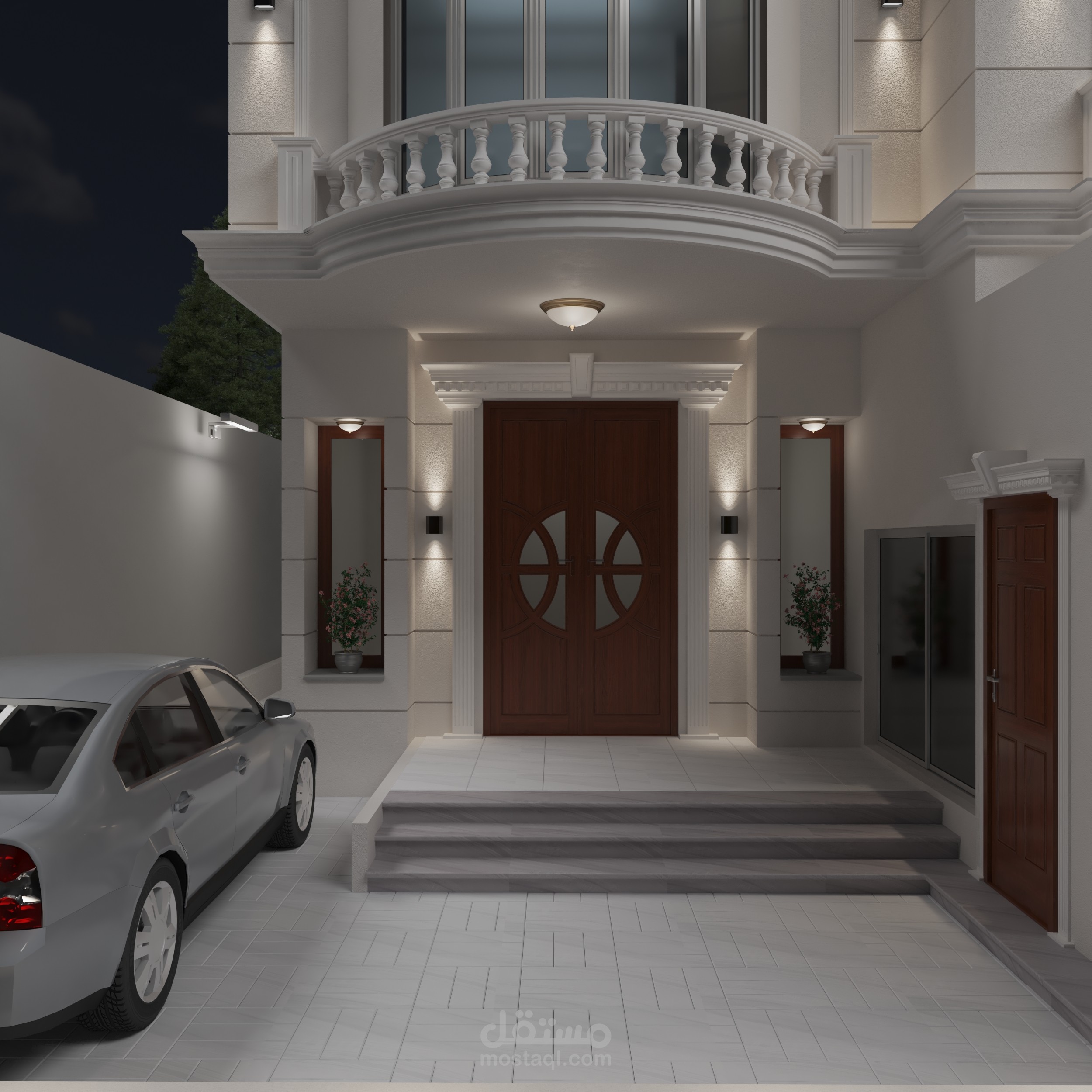 تصميم خارجى لفيلا كلاسيك
