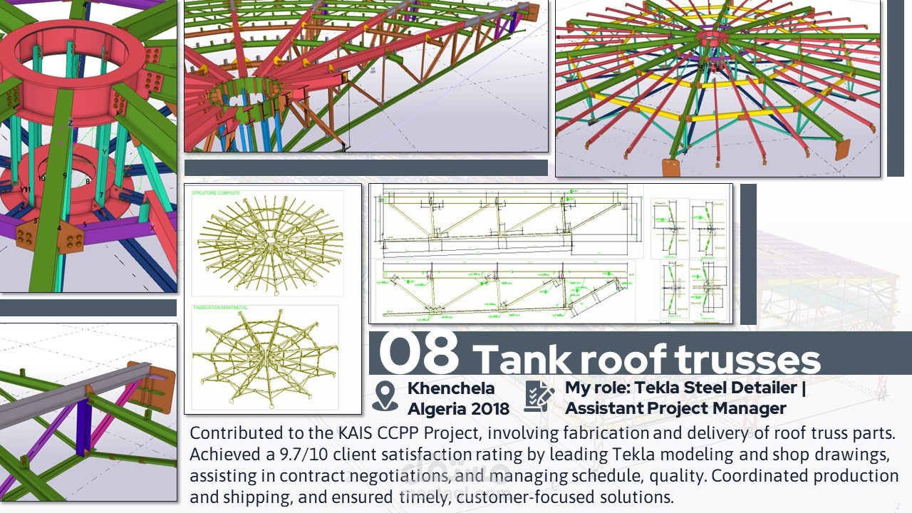 Tank roof trusses