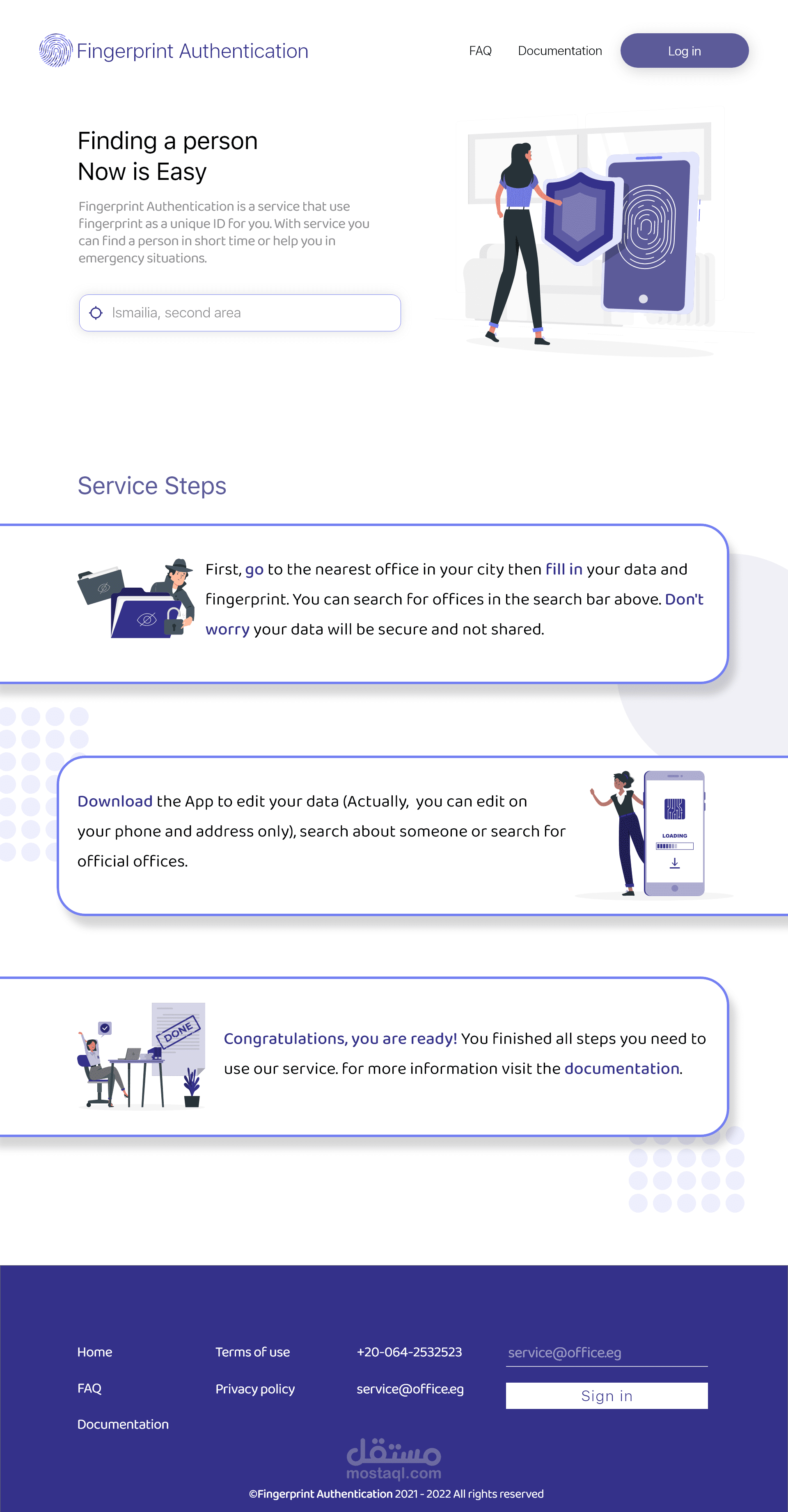 Landing page