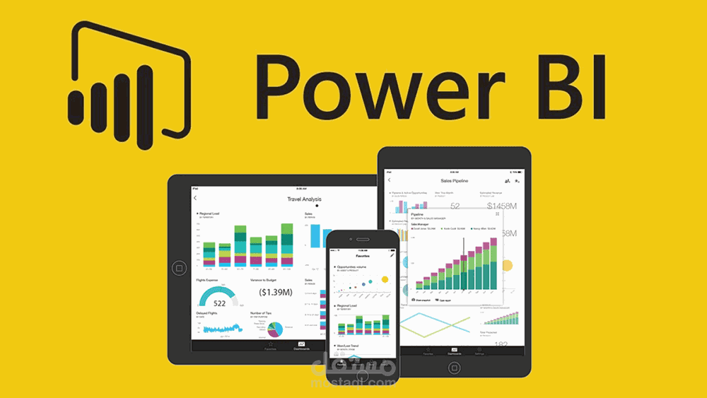 عمل لوحة تفاعلية بـ Power Bi  لشركة