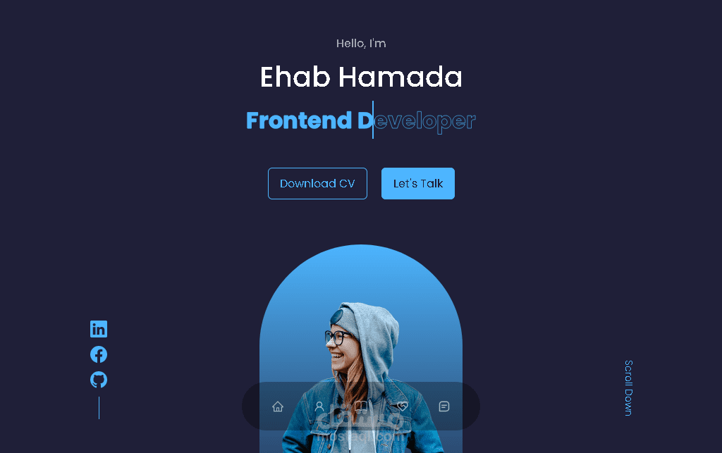 موقع شخصي برتفوليو  جميل ومميز-Portfolio