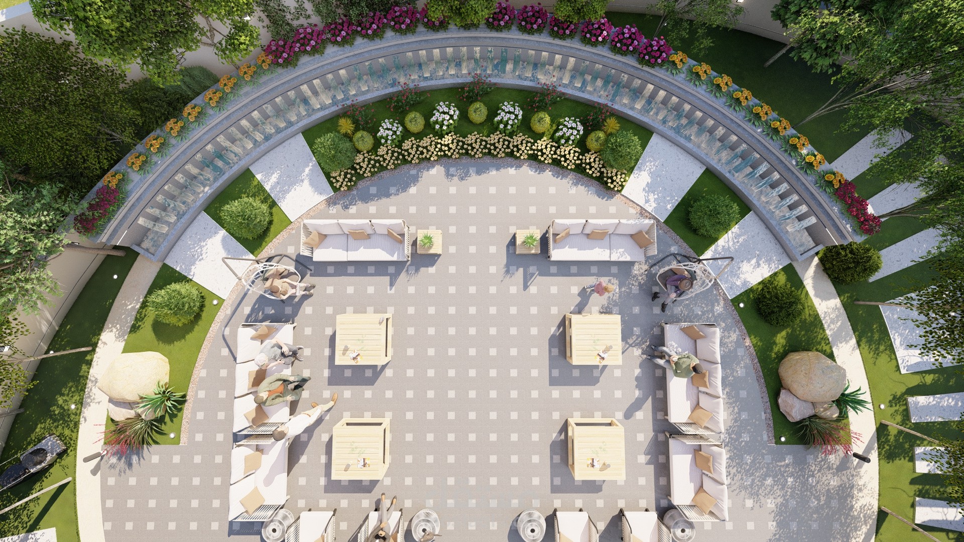 تصميم حديقة فيلا السيد فاضل