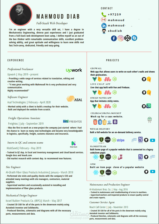 Fully customized professional CV with PARS method