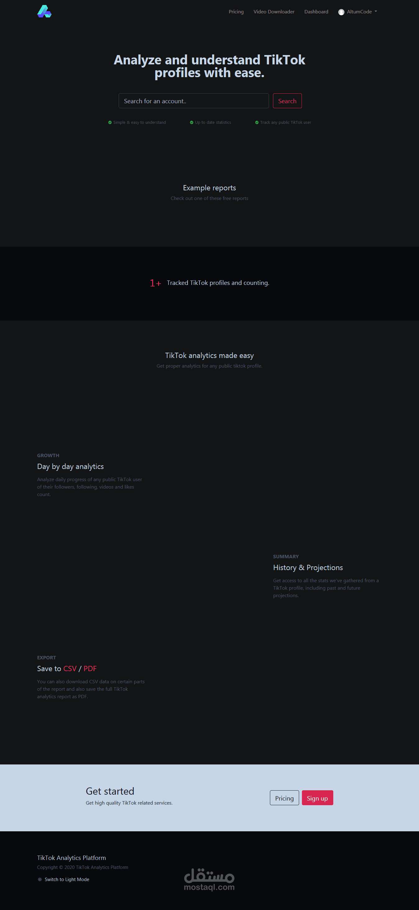 TikTok Analytics Platform
