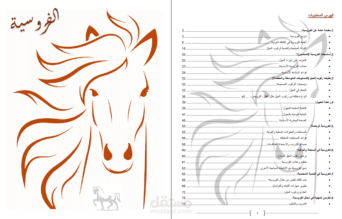 حقيبة تعليمية لمدرسة الفروسية.