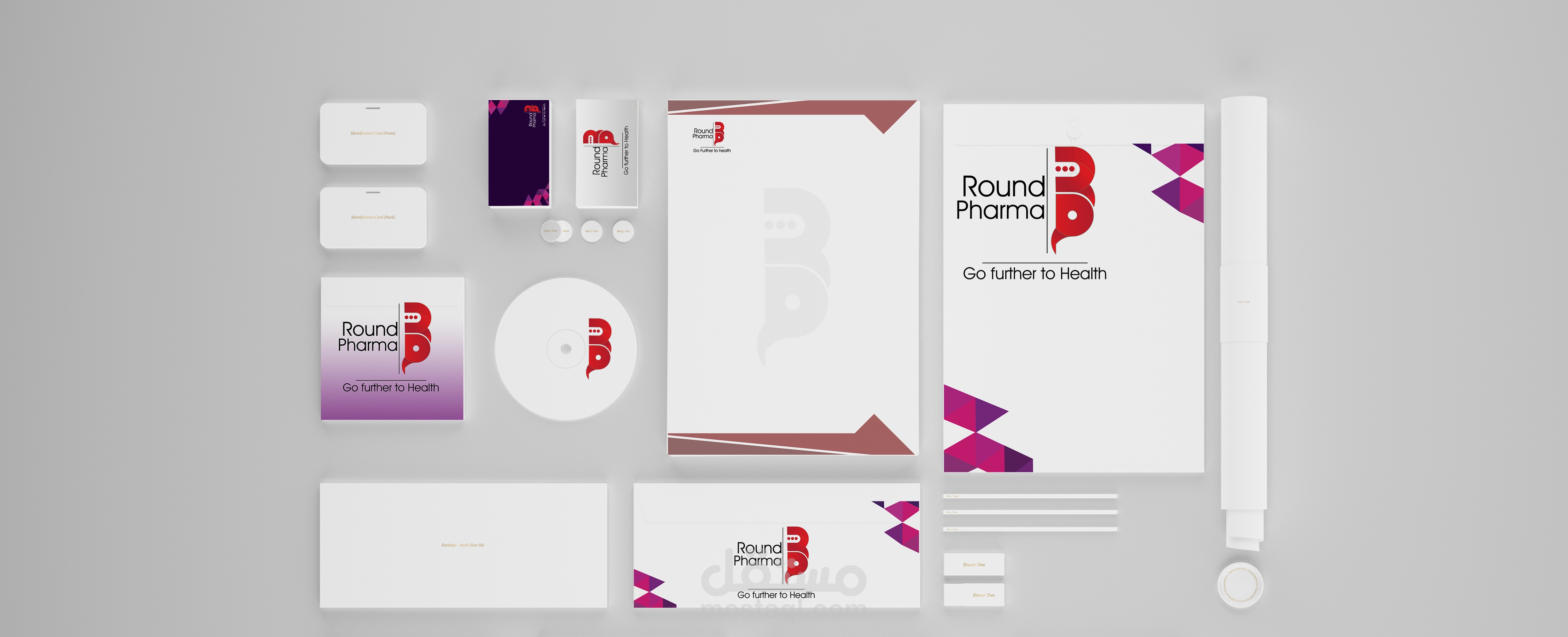 هوية تجارية كاملة لشركة Round Pharma للأدوية