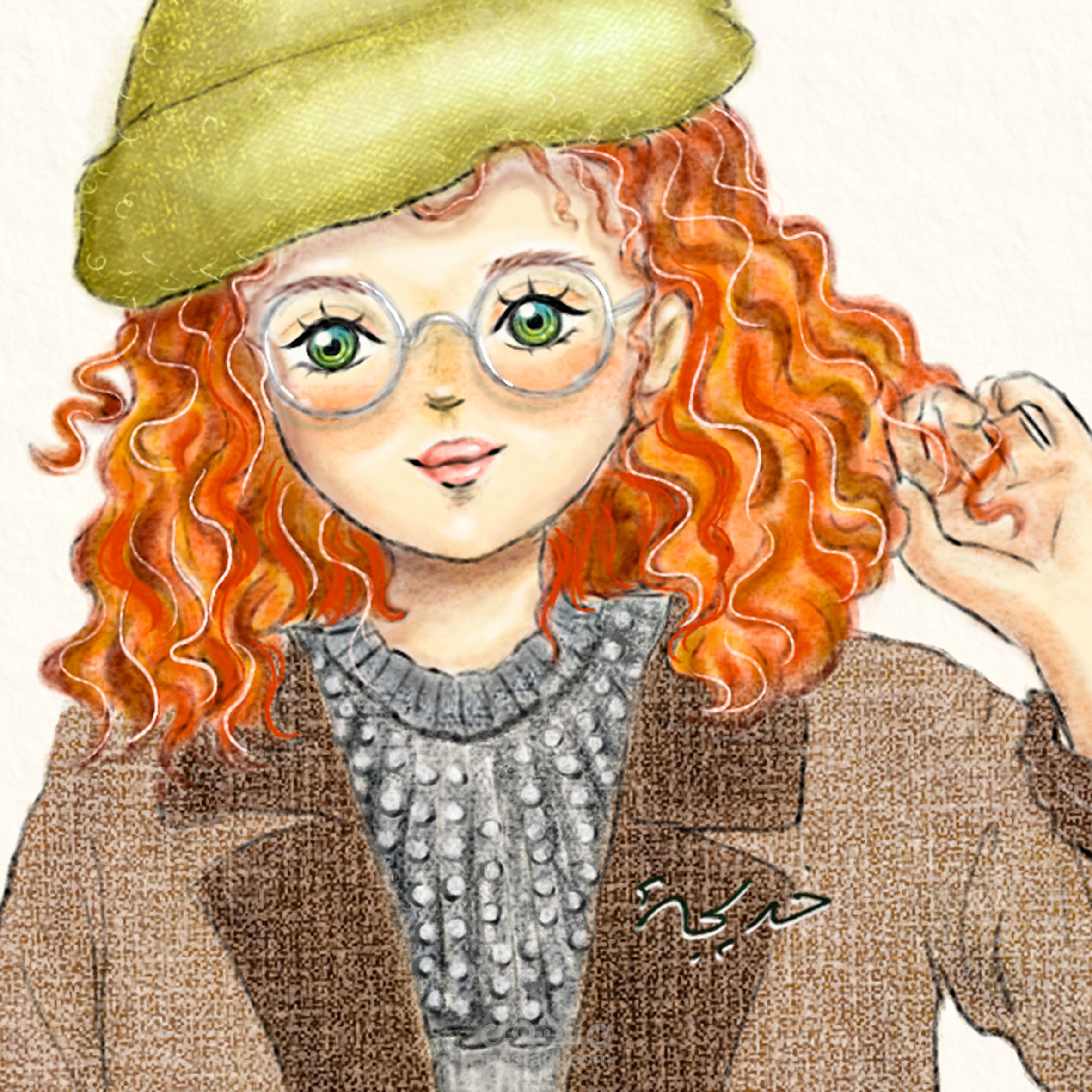 شخصية كرتونية قبل و بعد التلوين