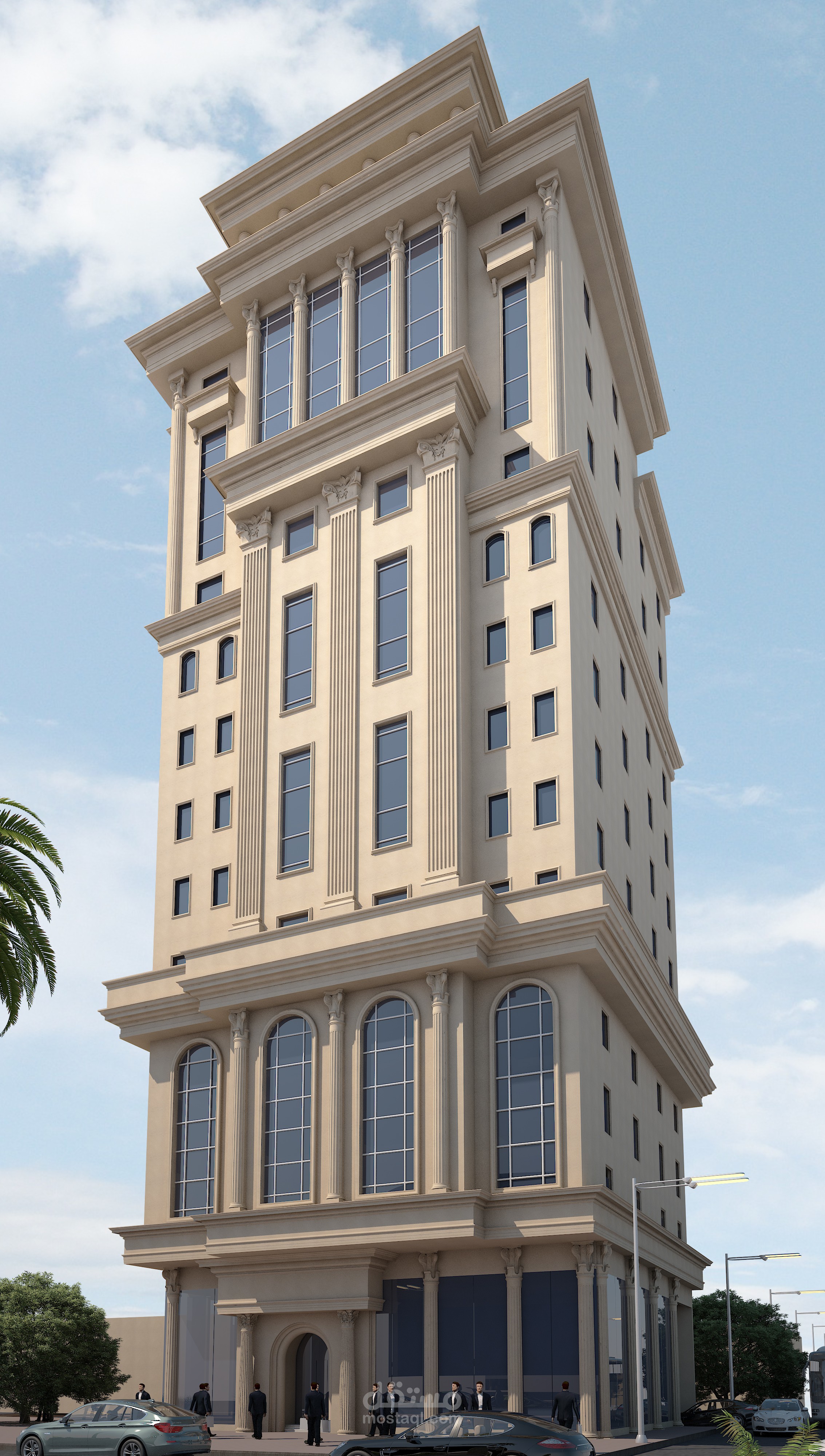 تصميم واجهة عمارة سكنية