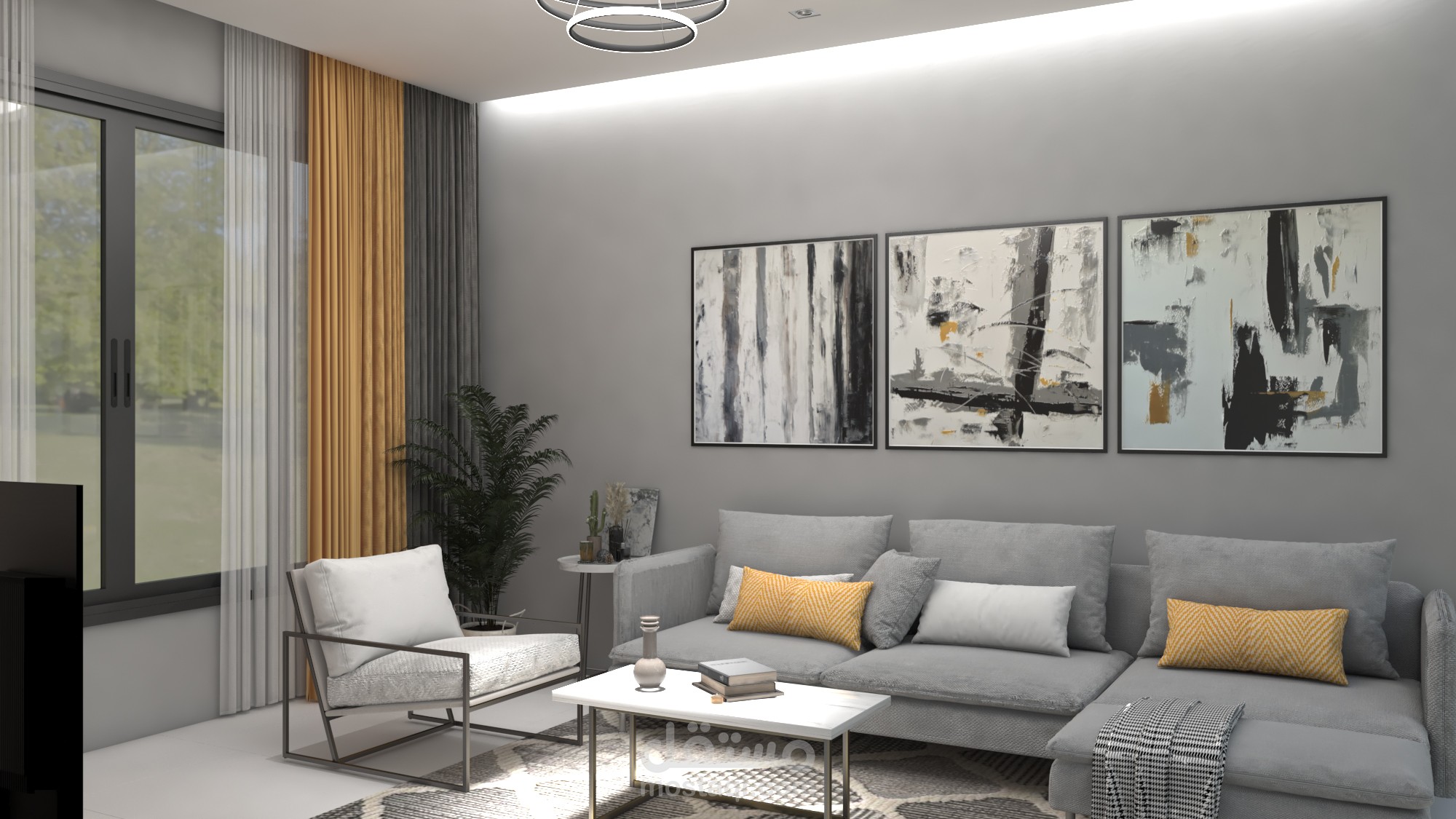 تصميم غرفة معيشة في السعودية