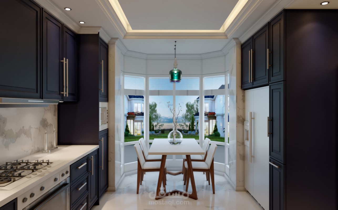 تصميم داخلي كلاسيك لفيلا