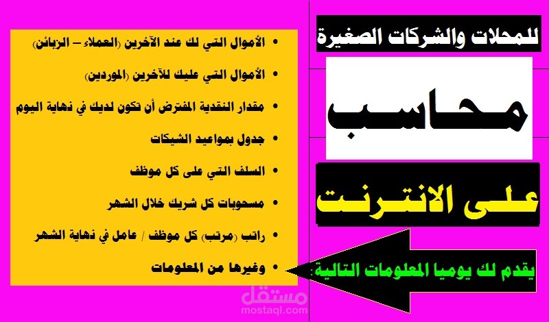 محاسب على النت بديل للمحاسب التقليدي لادخال بيانات