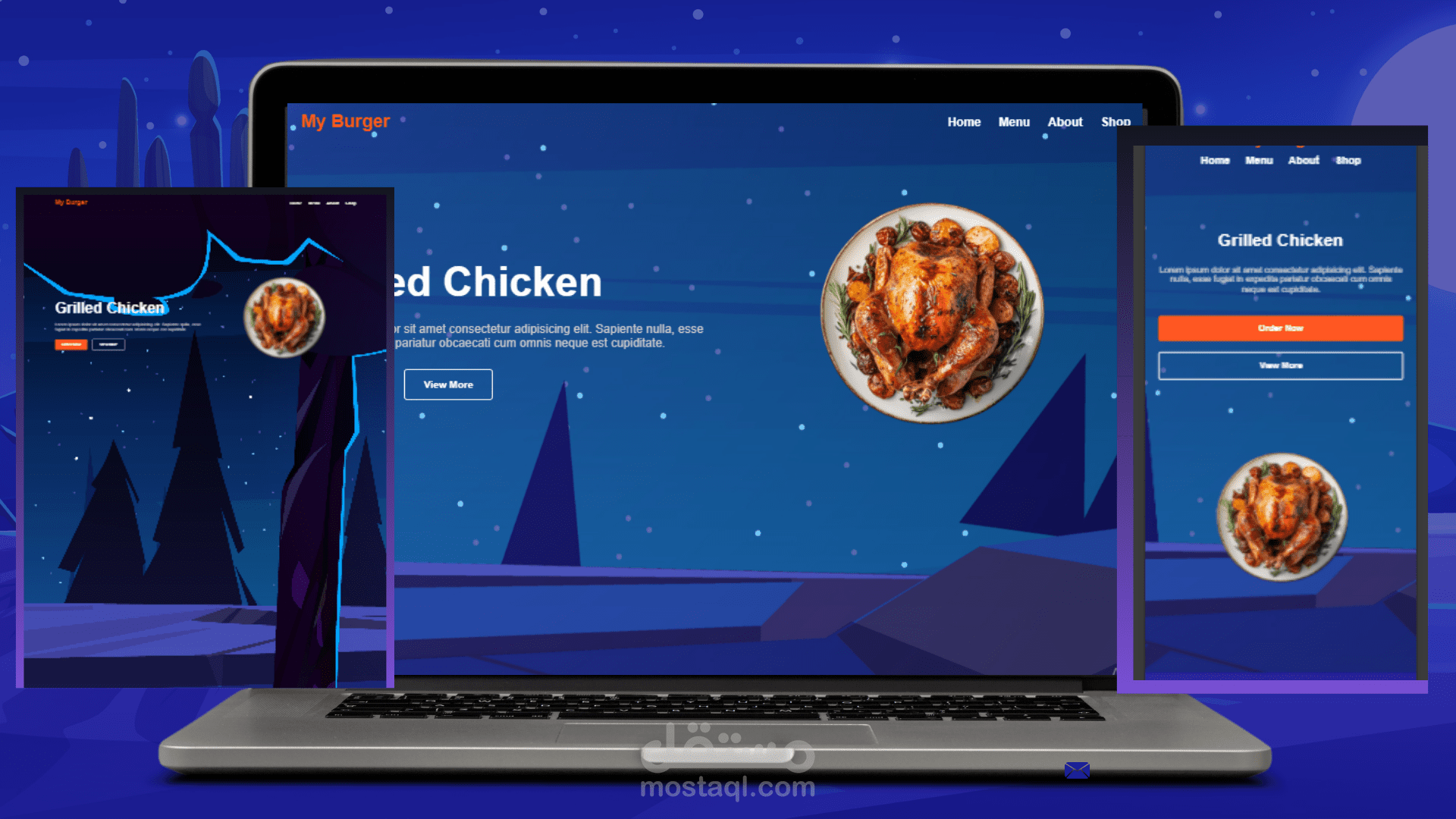 responsive landing page صفحة هبوك متجاوبة على جميع الشاشات