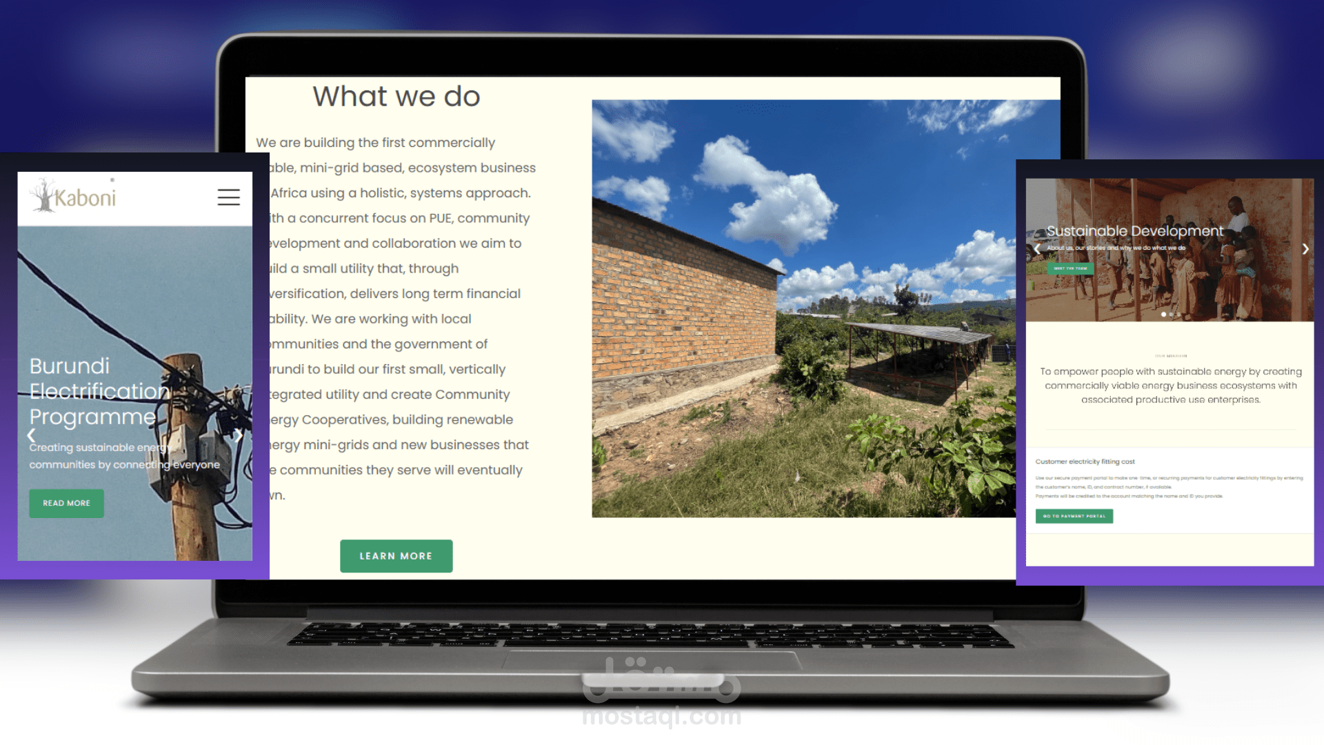 Kaboni – Modern Responsive Landing Page Built with HTML, CSS & JavaScript