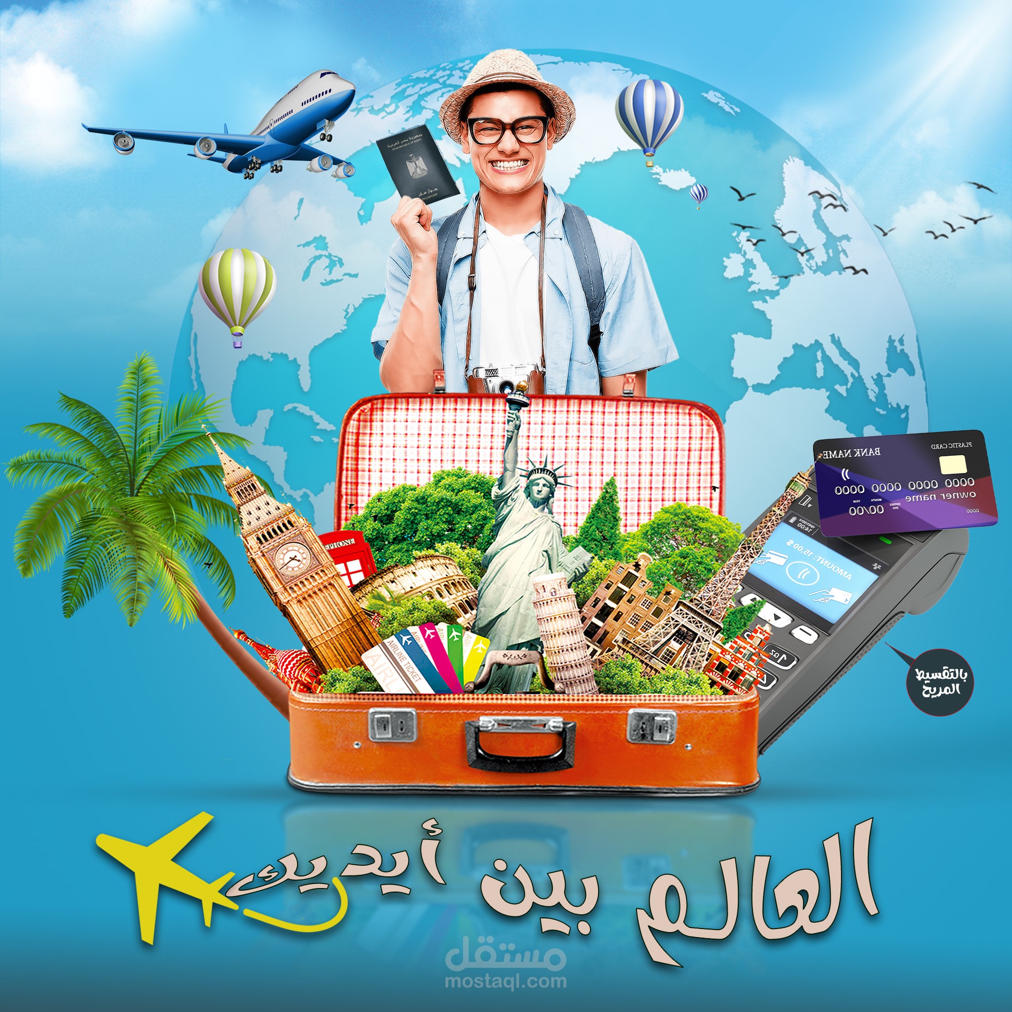 تصميم سوشيال ميديا لشركة سياحة