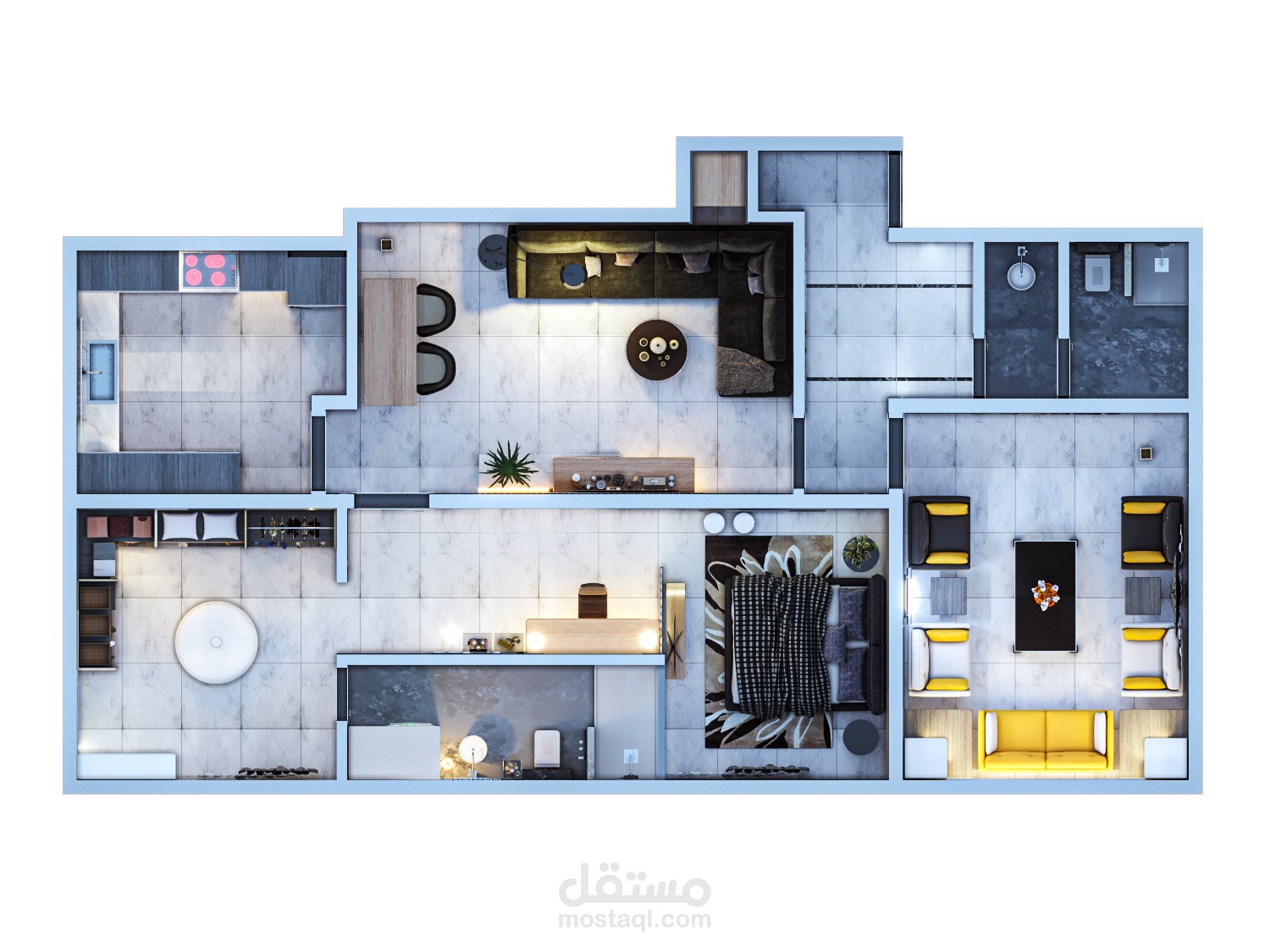 شقة في حي النسيم_الرياض