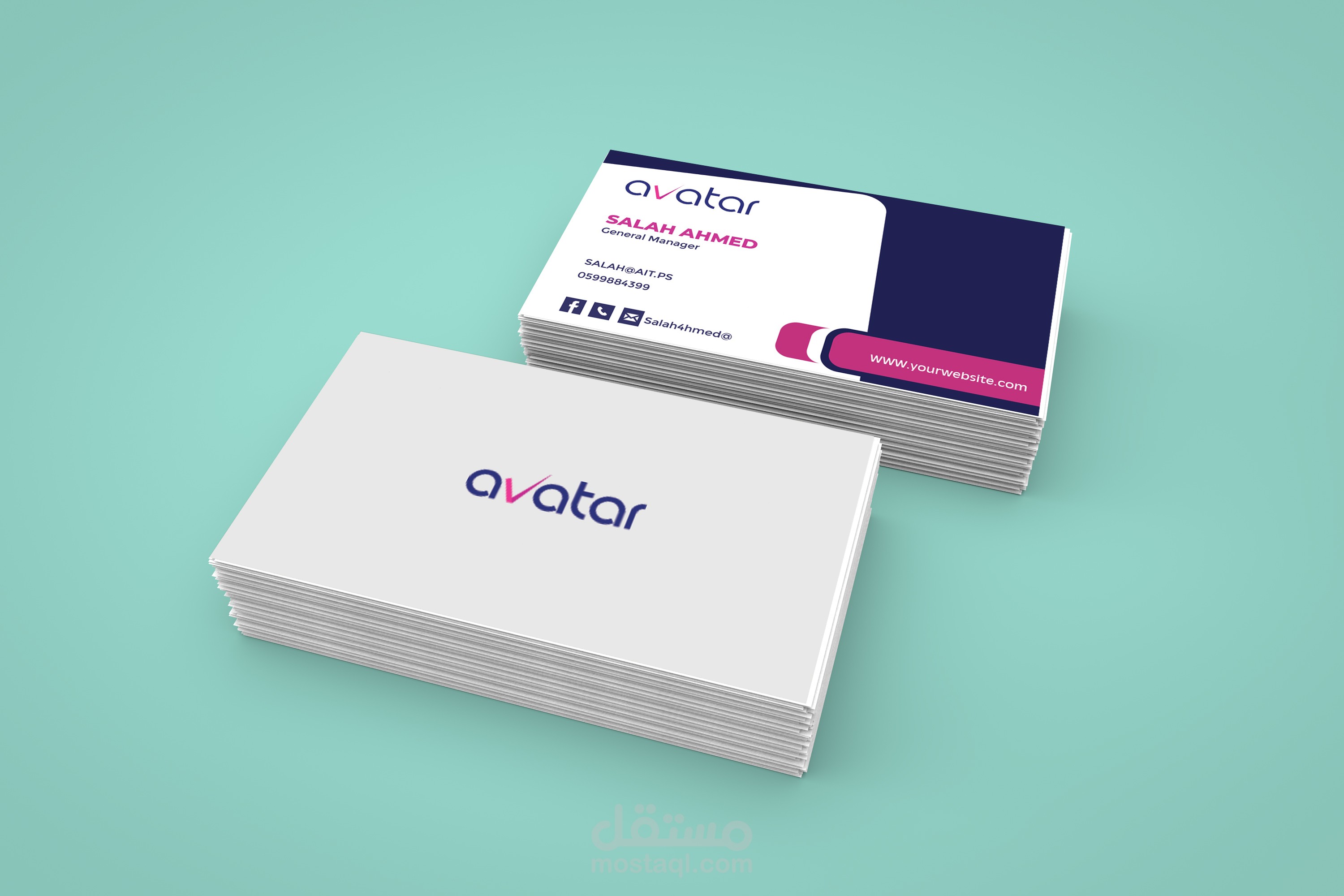 تصميم بزنس كارد لصالح شركة تكنولوجية