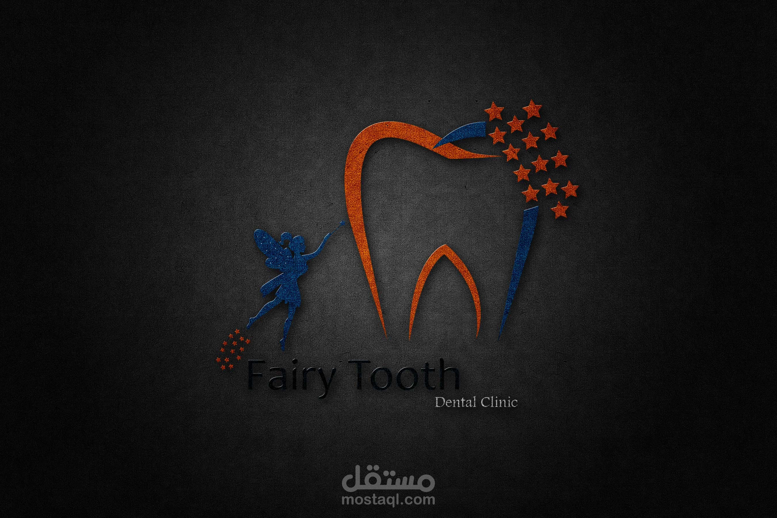 Fairy tooth logo.