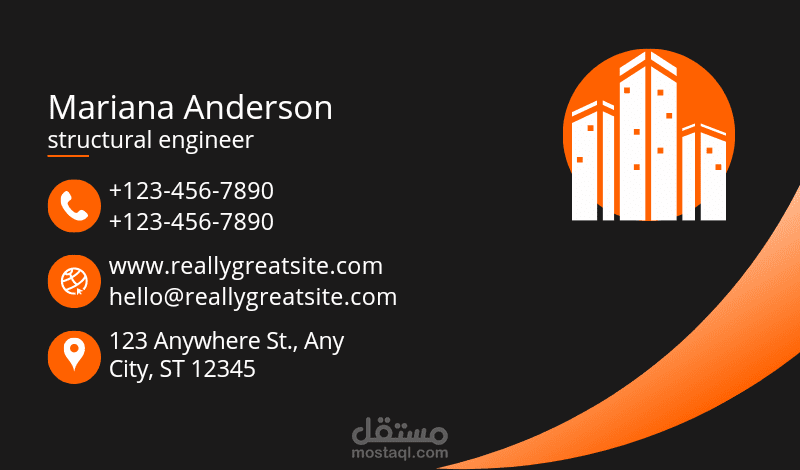 Business card for structure engineering