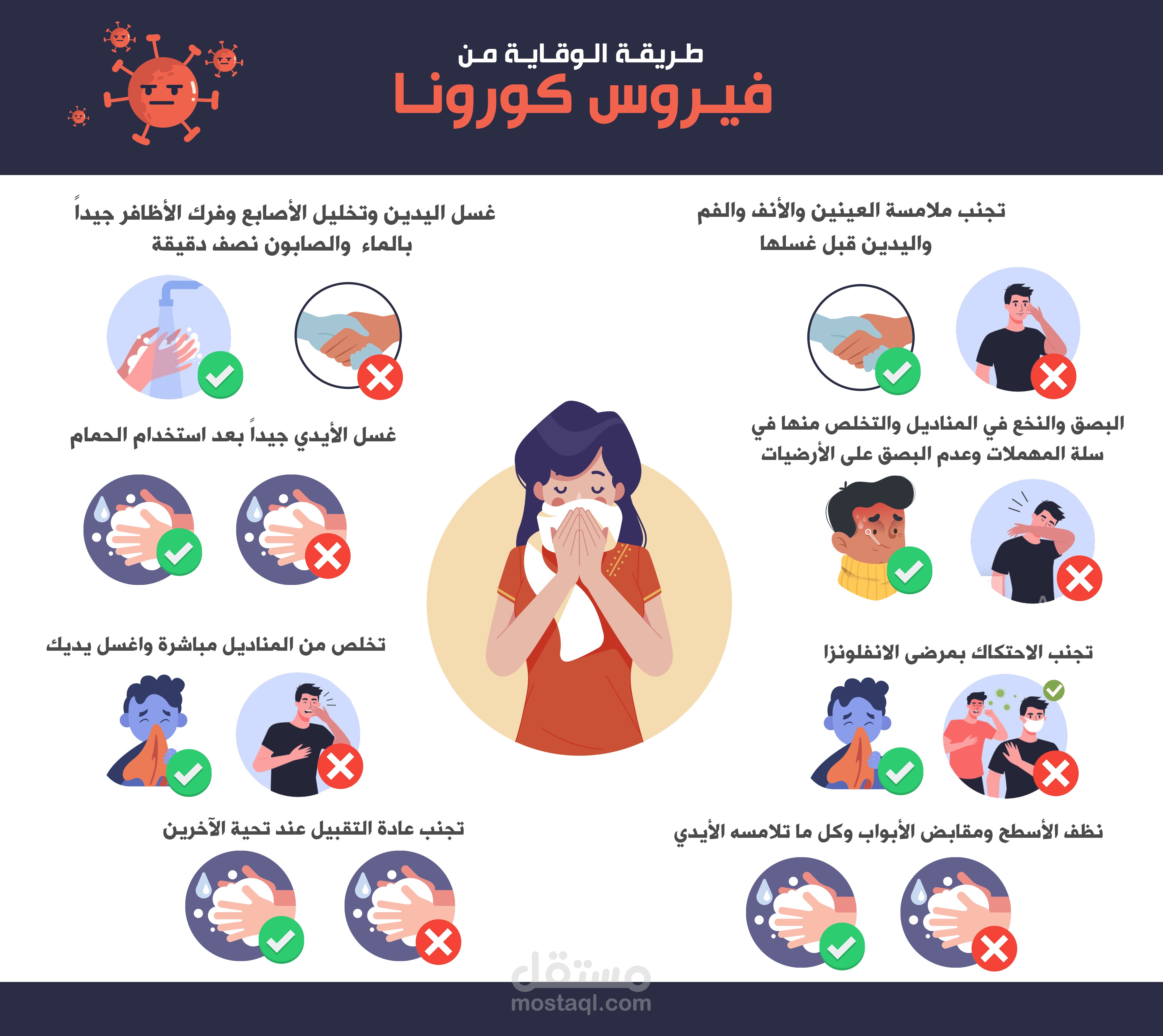 تصميم دليل توعوي من فايروس كورونا