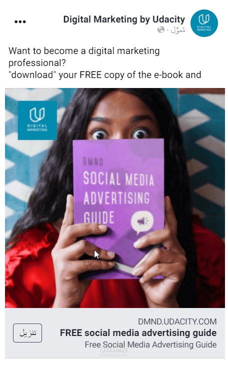UDACITY| Facebook campaign to sell eBook