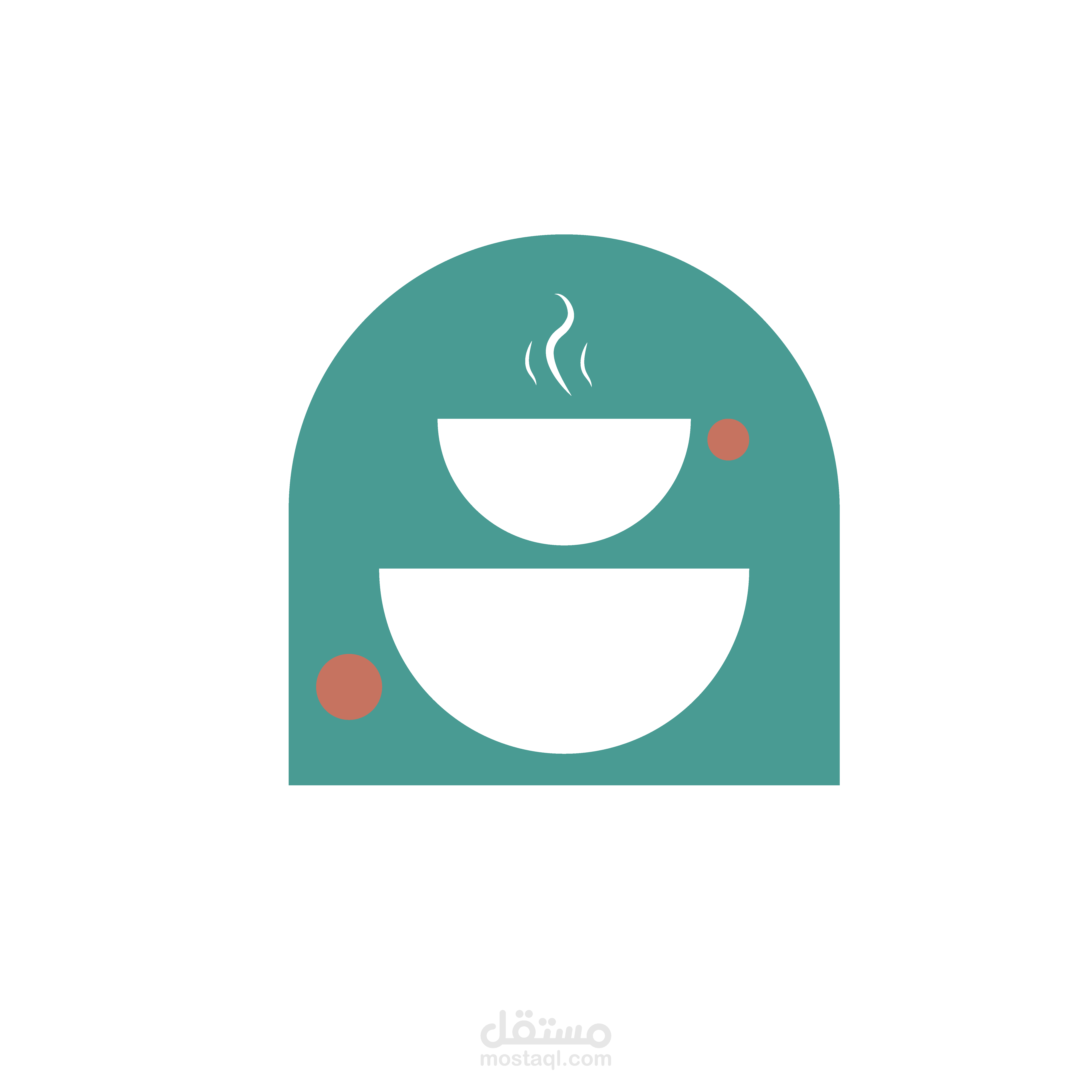 تصميم شعار لمتجر قهوة ومشروبات ساخنة