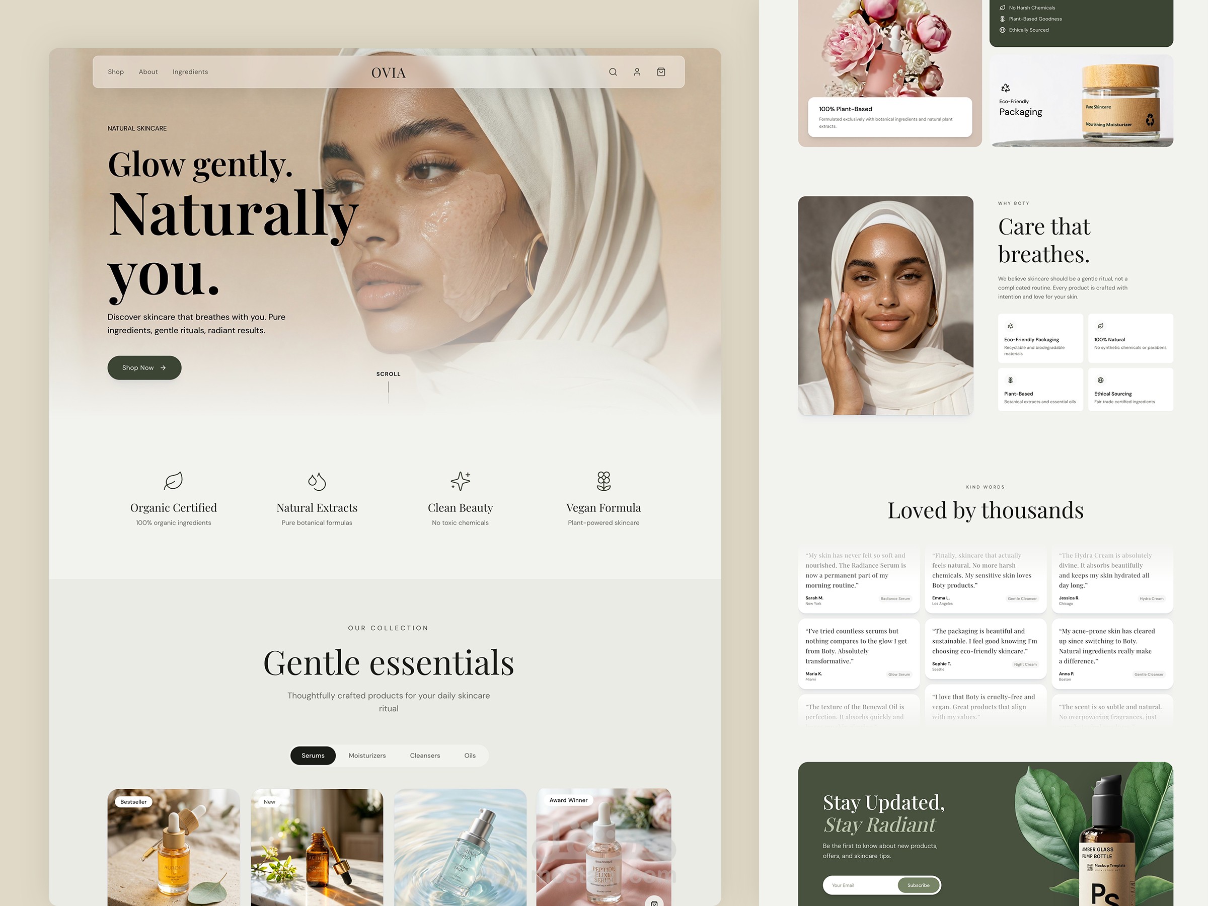OVIA — Natural Skincare E-Commerce