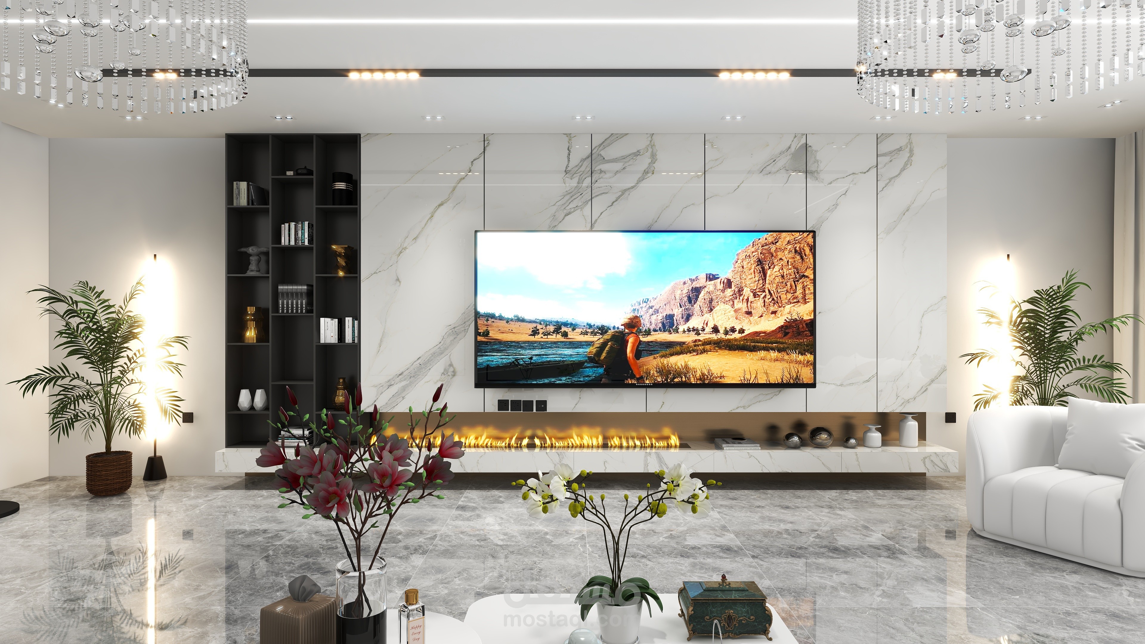 تصميم رسبشن  روعه مودرن 3D