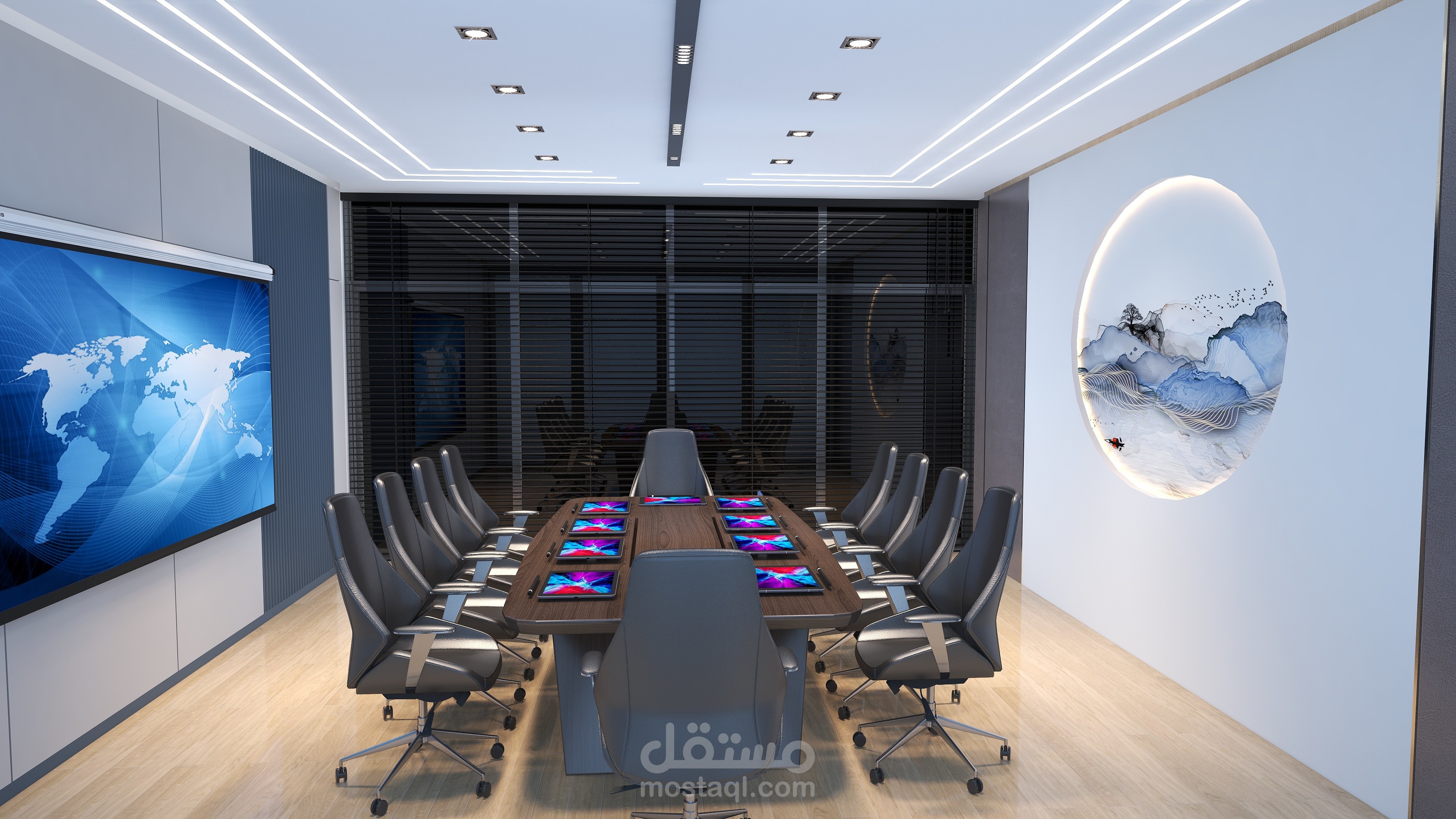 غرفه اجتماعات عصريه 3d