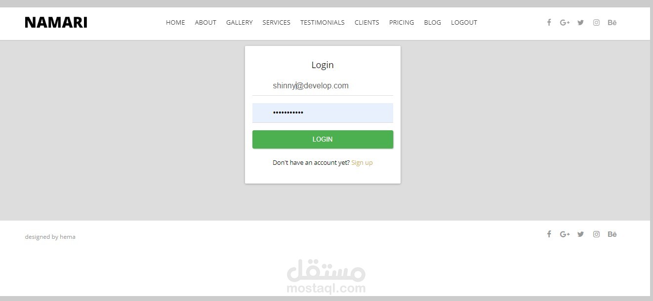 web application for a company