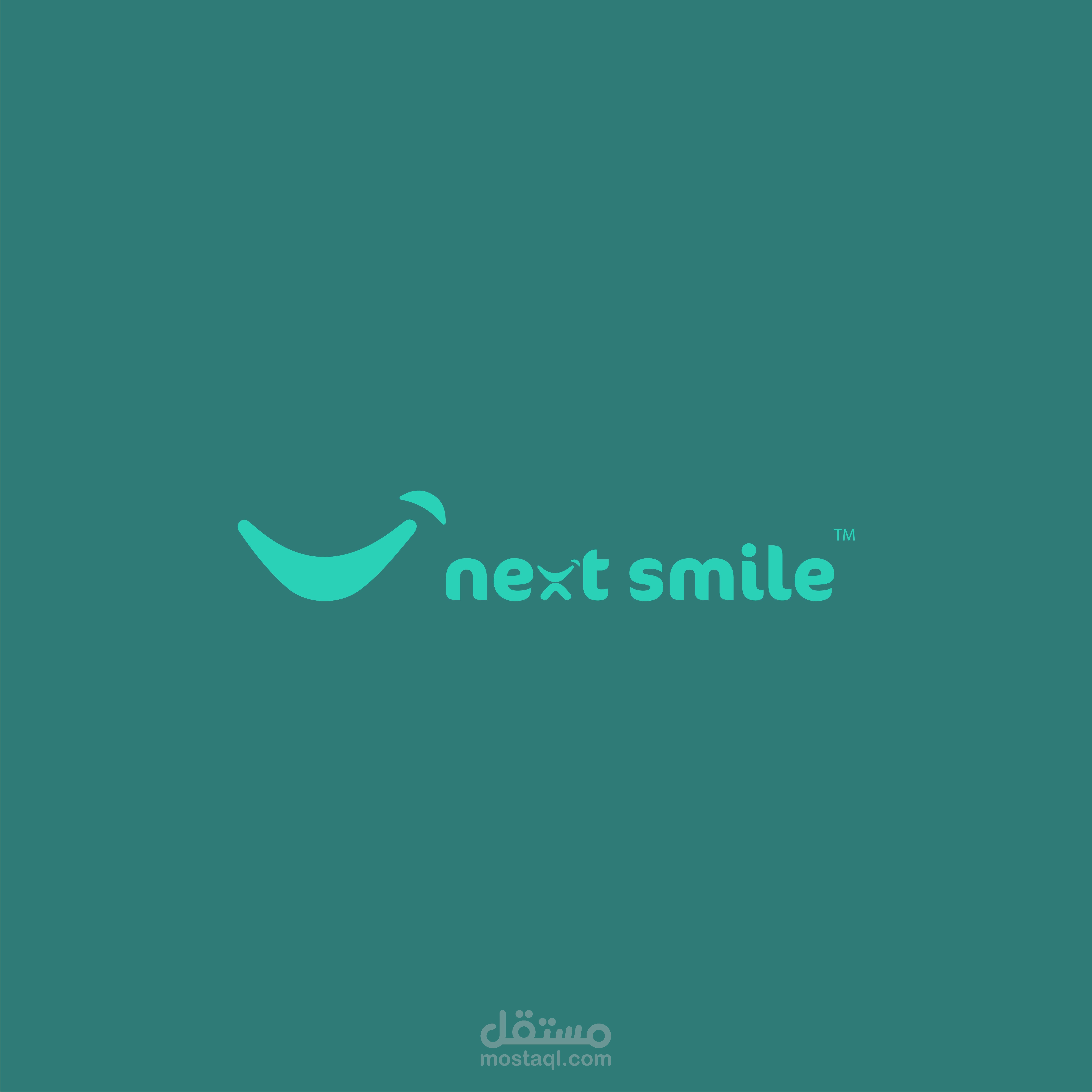 شعار next smile لعيادة اسنان