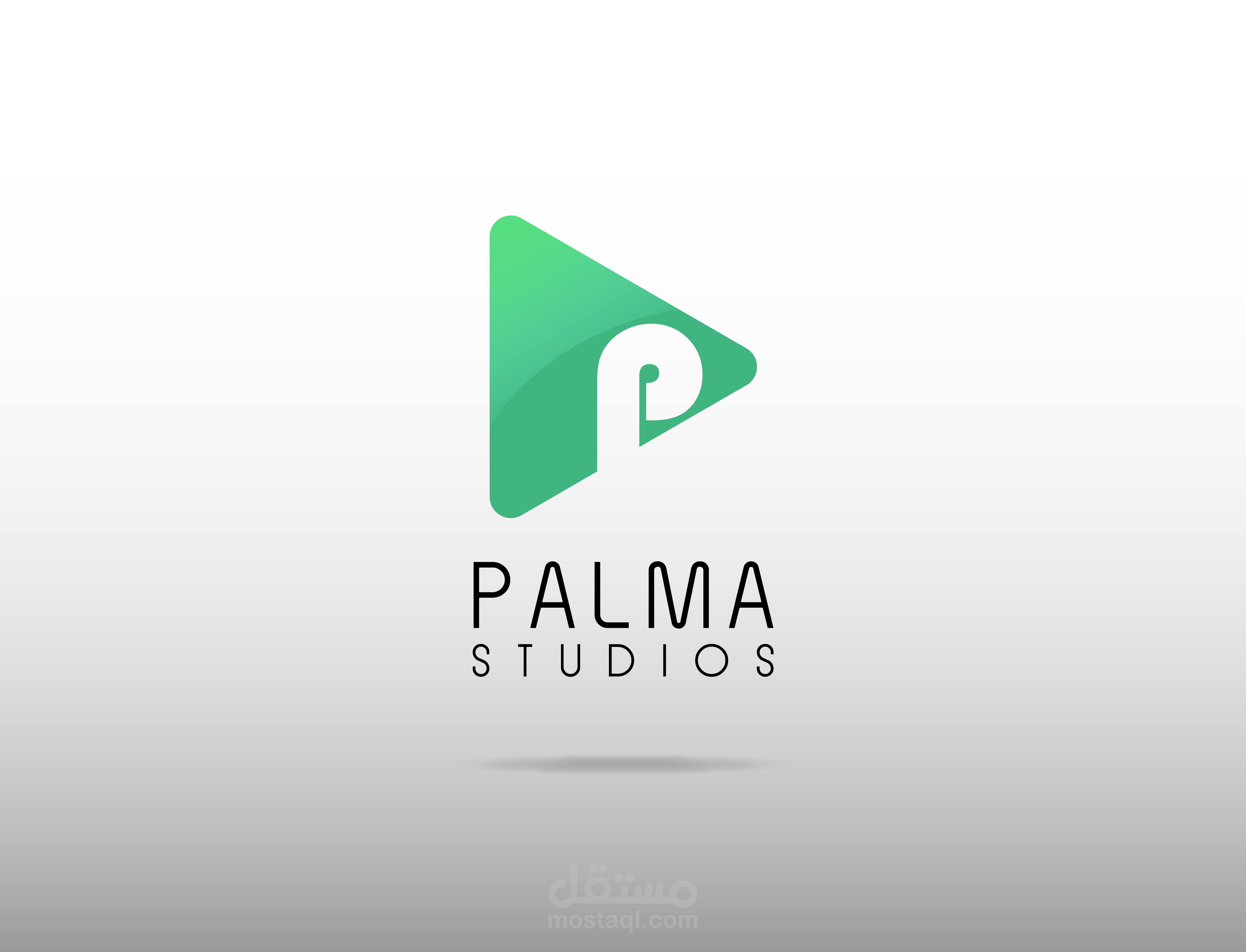 شعار لاستوديو مونتاج باسم "PALMA Studios"