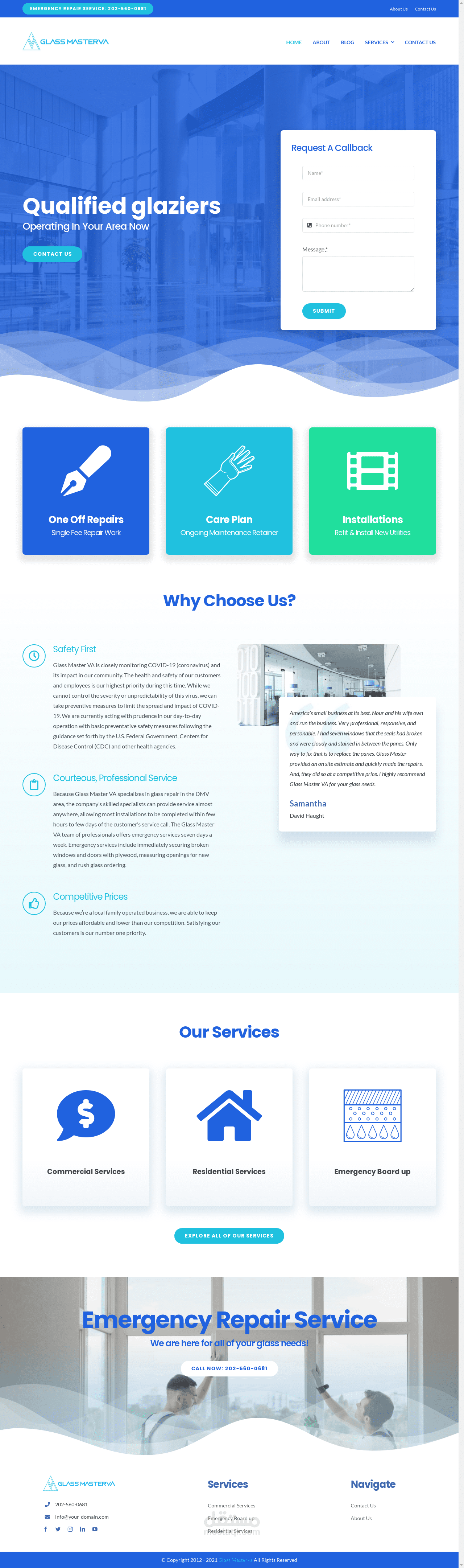 تطبيق لخدمات الزجاج