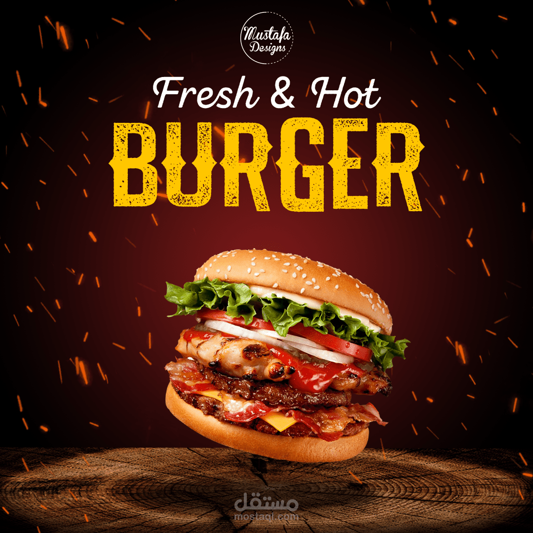 social  media design for burger