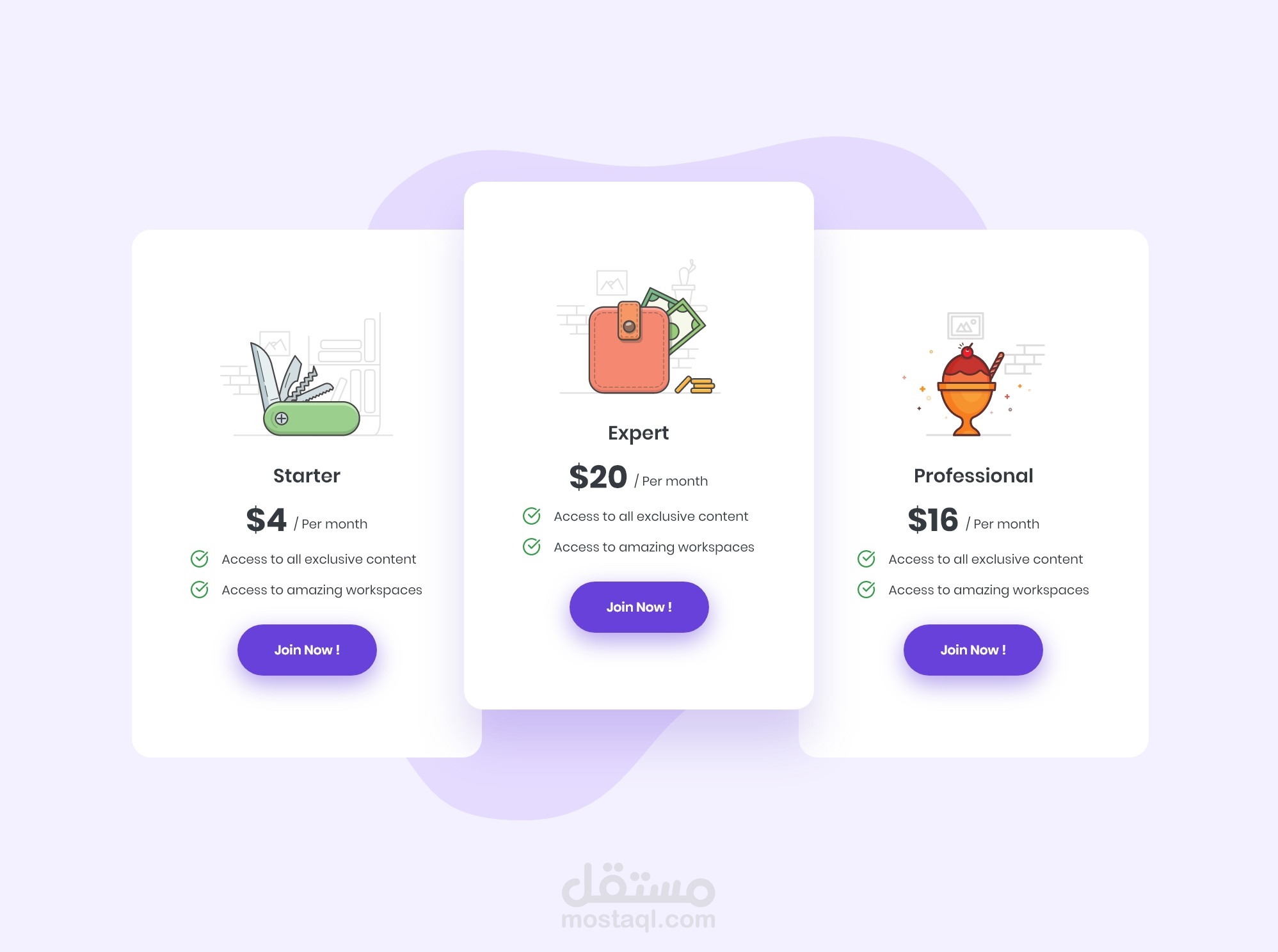 Pricing Card UI Design