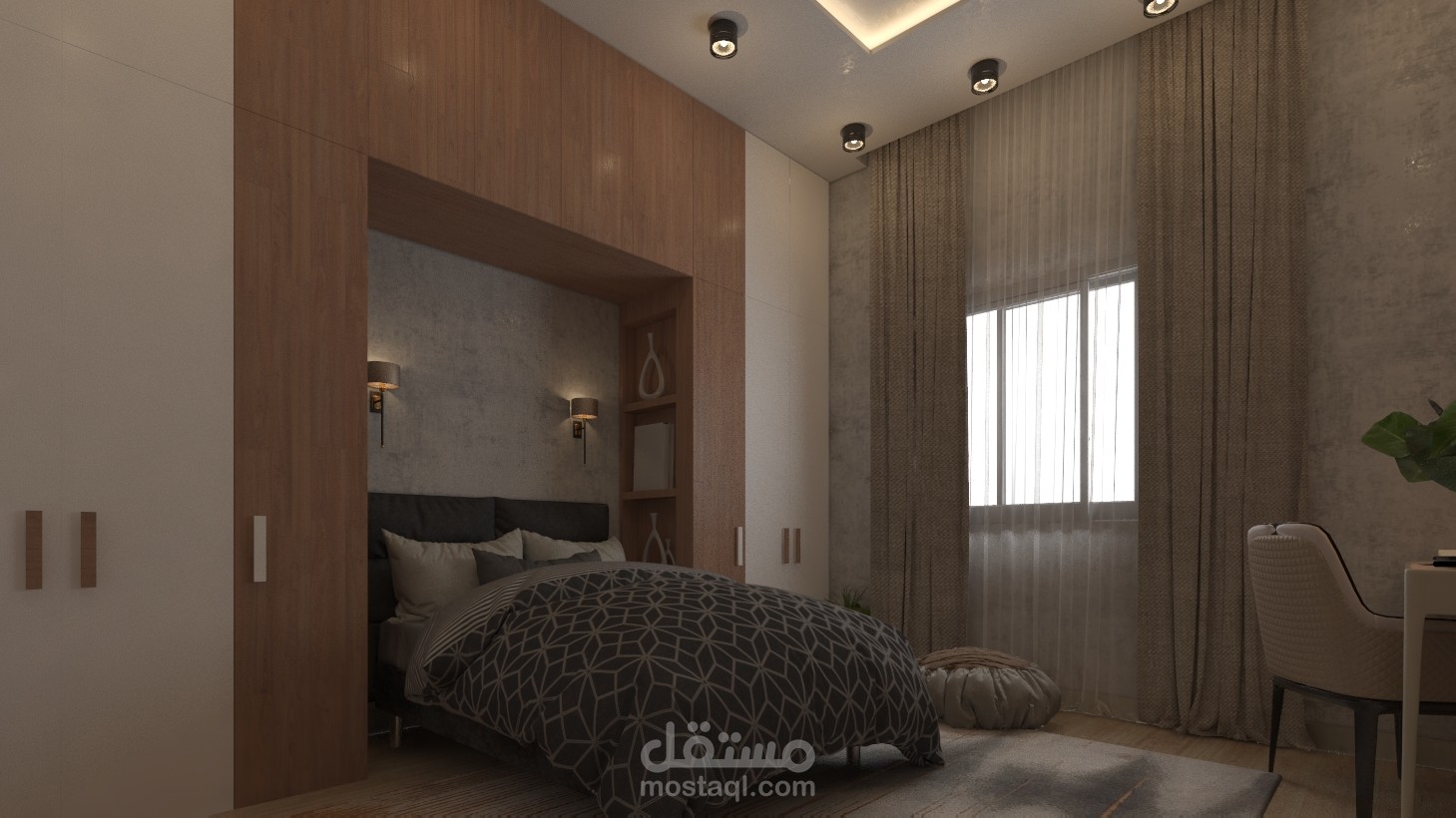 تصميم غرفة نوم ماستر بالتجمع الخامس مصر
