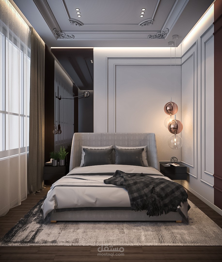 Modern Bedroom design (online practising)