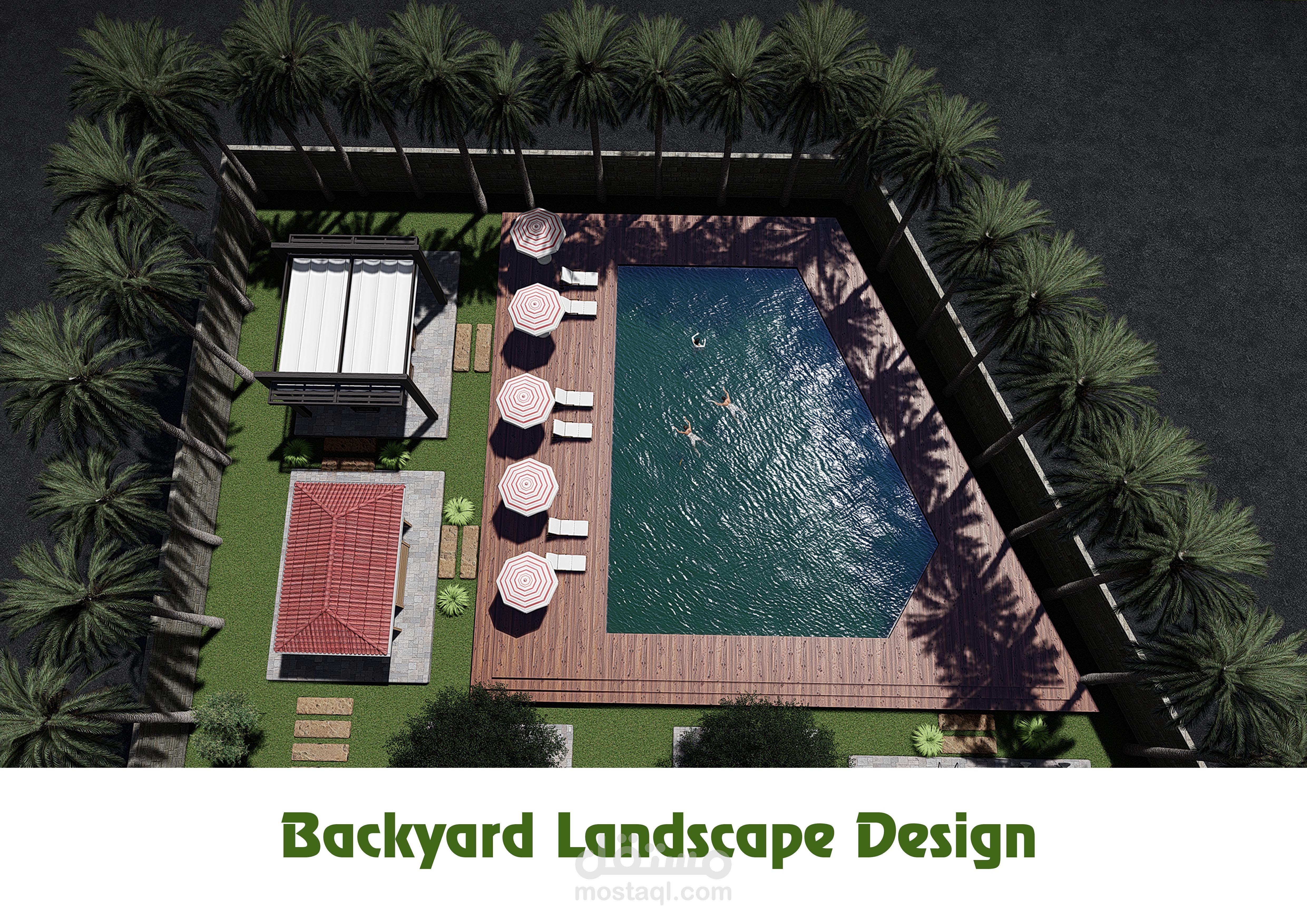 تصميم landscape لفيلا سكنية - مصر