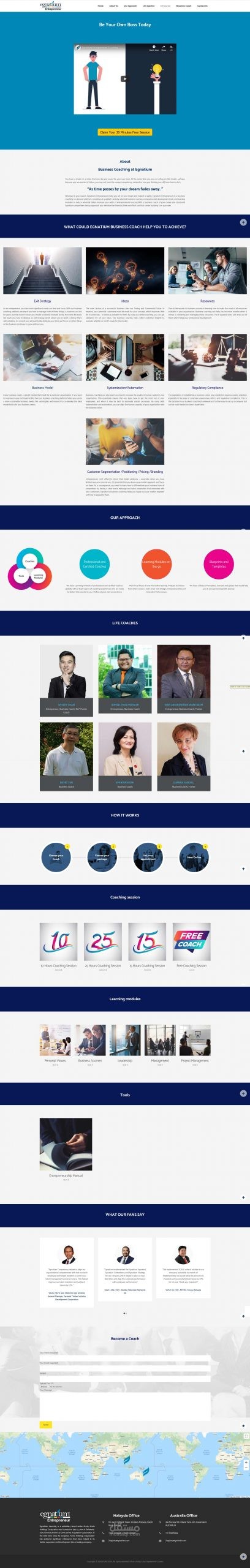 Egnatium Entrepreneurs website
