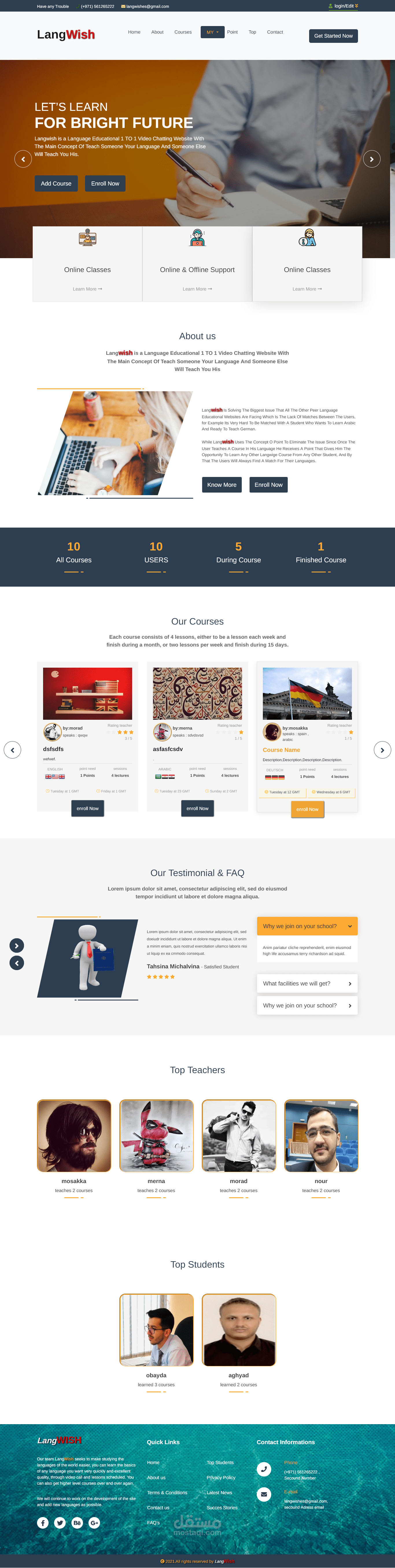 website for Languages teaching